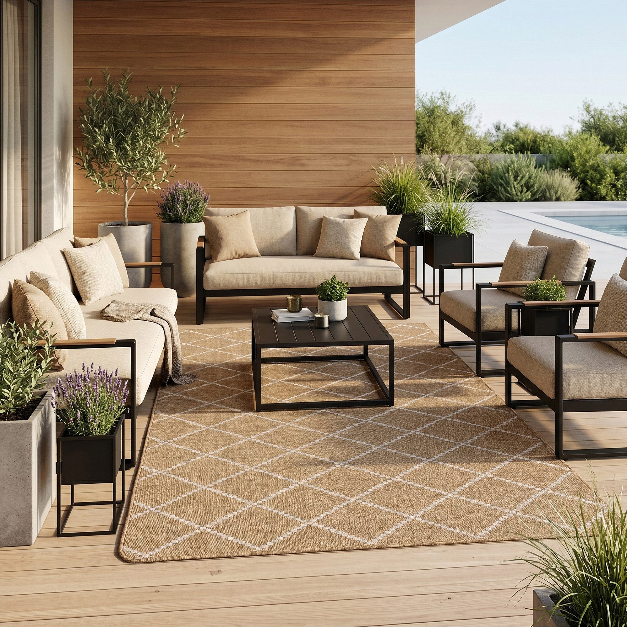 Snapstyle Outdoorteppich In- und Outdoor Teppich Beidseitig Newport Design, Rechteckig, Höhe: 3 mm