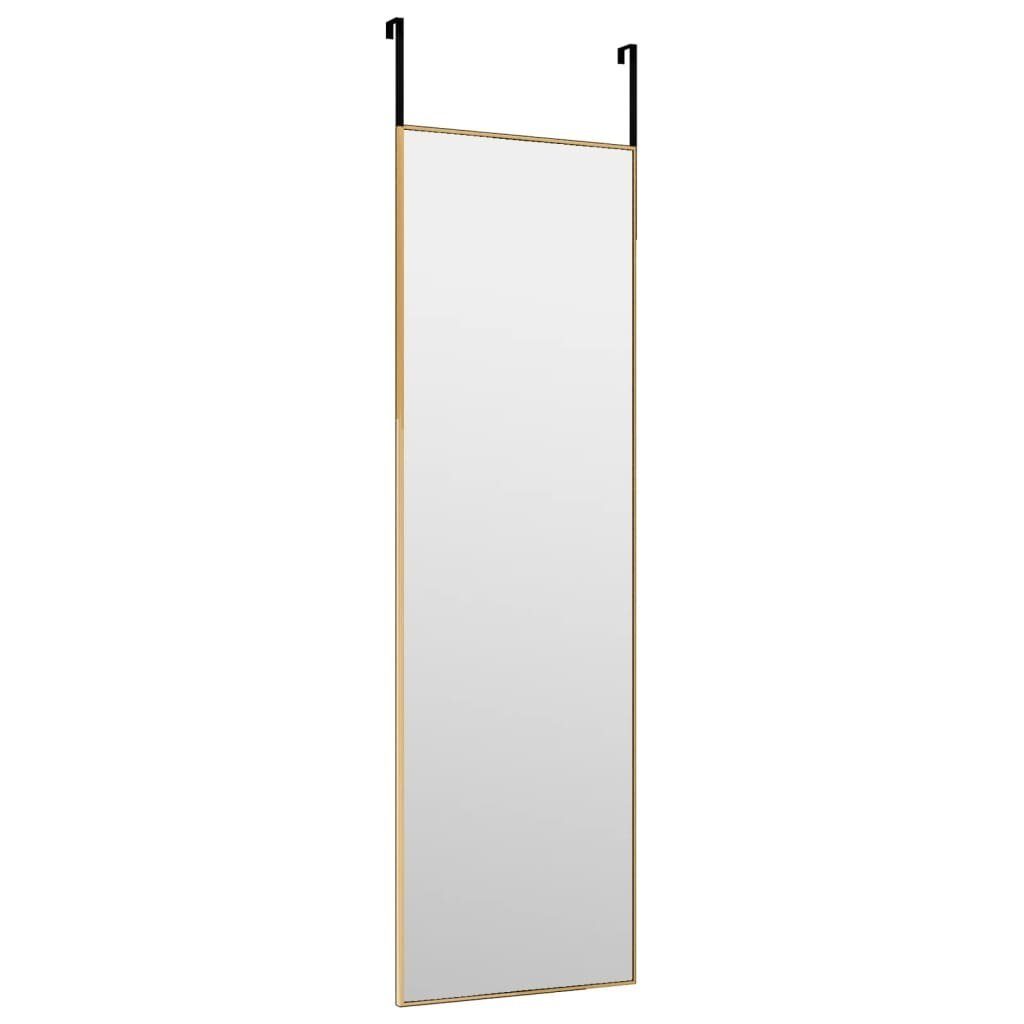 Gold 30x100 cm (1-St) Spiegel Glas Golden vidaXL und Aluminium | Gold Türspiegel