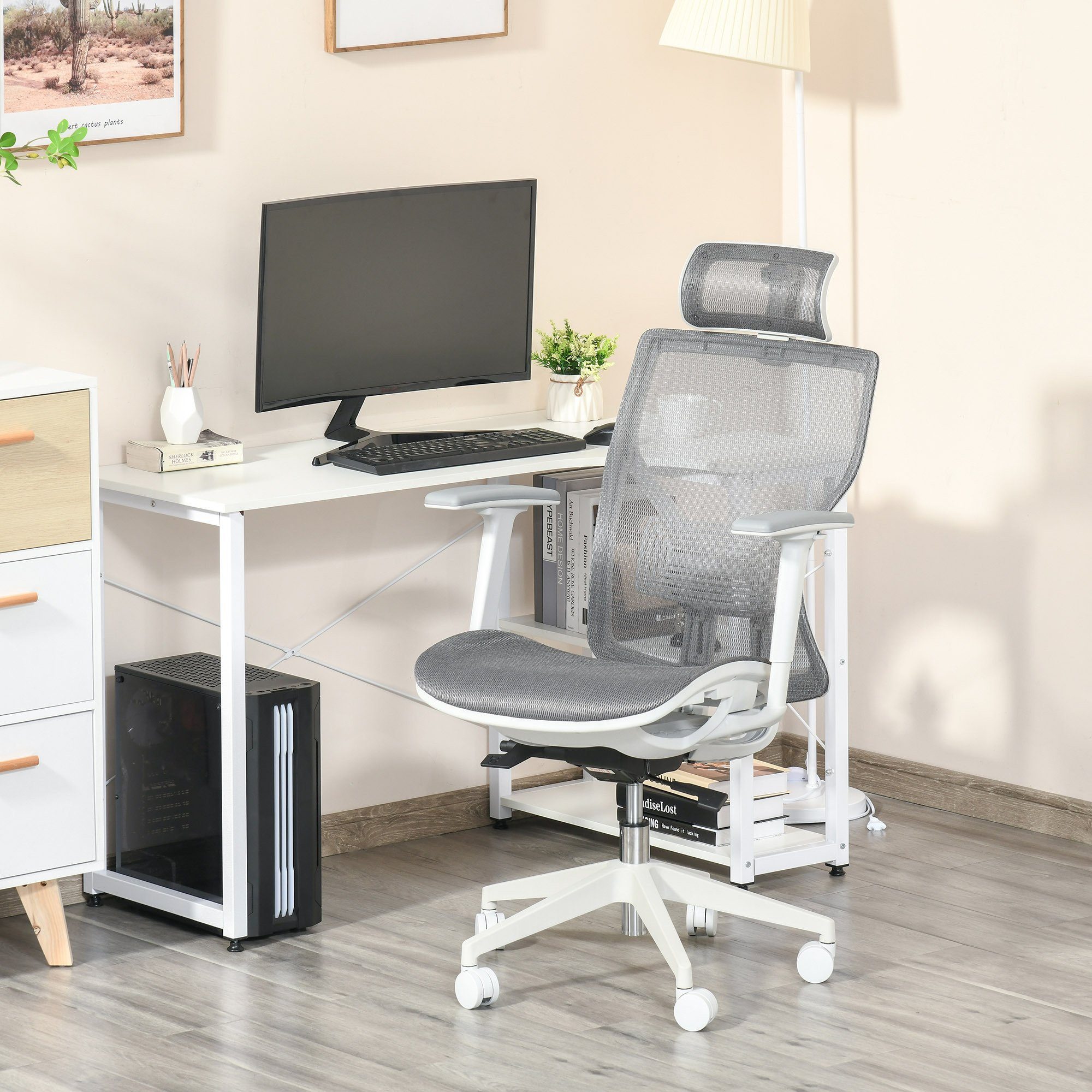 Vinsetto Schreibtischstuhl ergonomisch gaslift geformt, high-end Bürostuhl