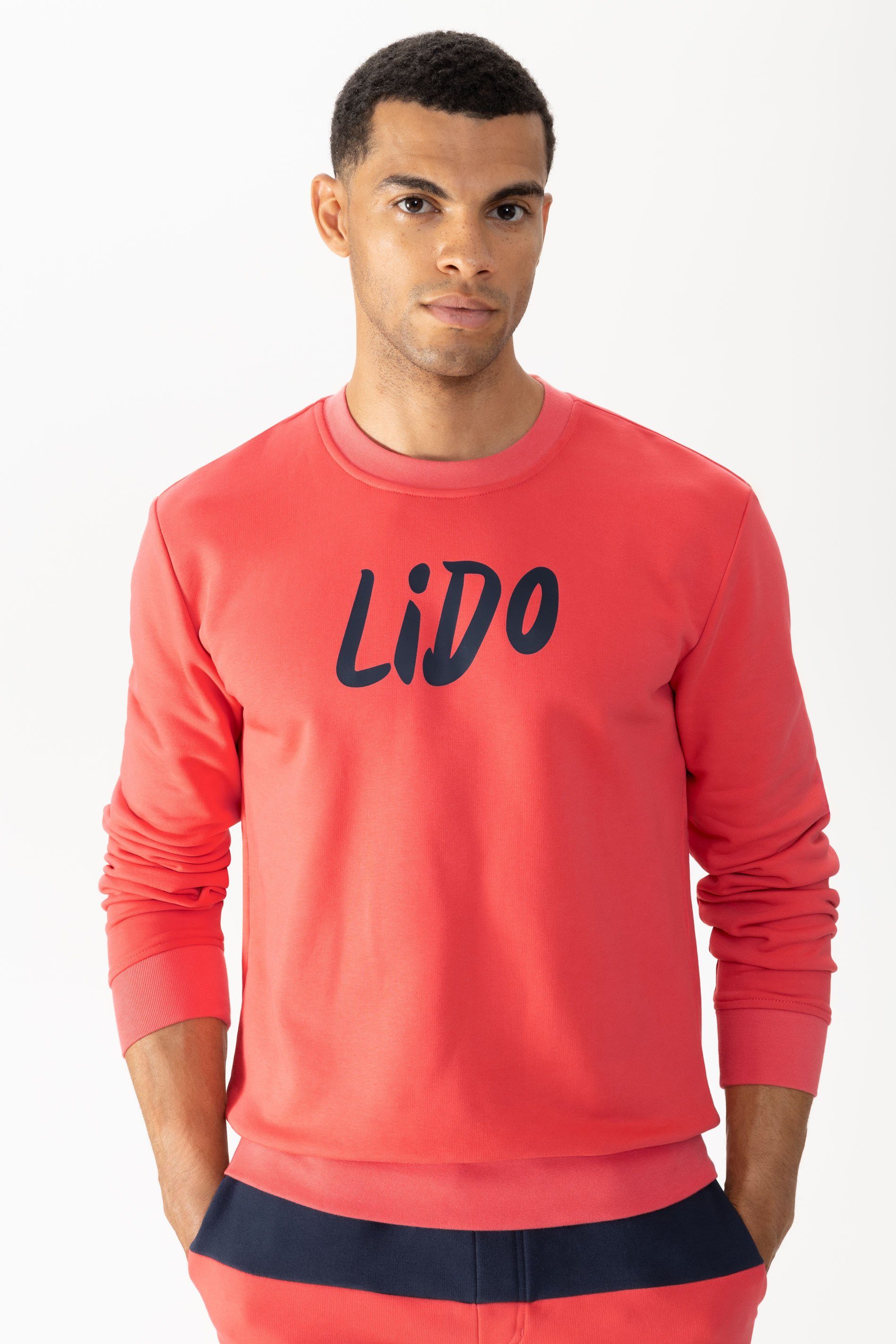 Mey Sweatshirt Mey male Sweatshirt Serie Lido Uni mit Frontprint (1-tlg)