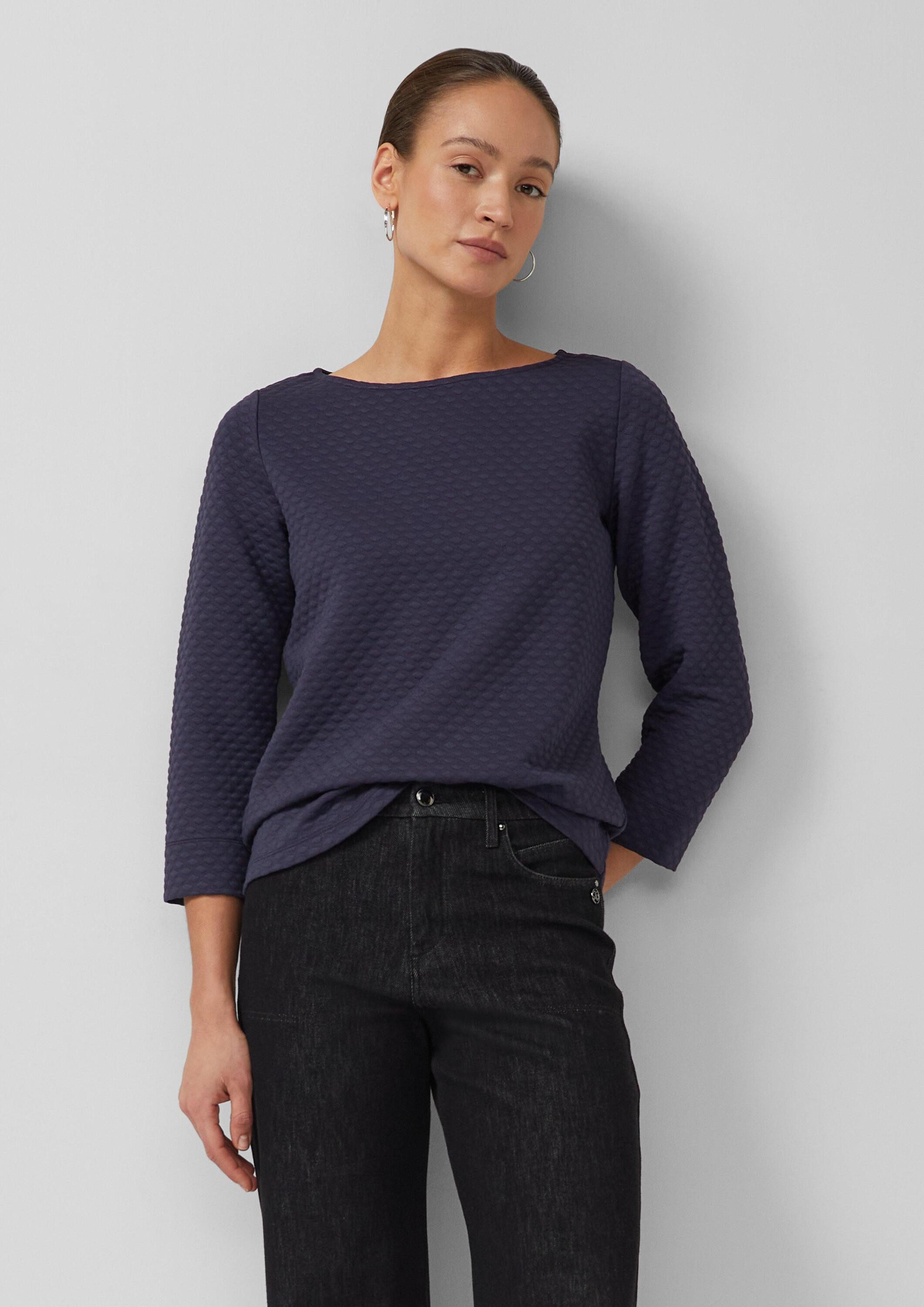 3/4 Arm-Pullover Sweatshirt