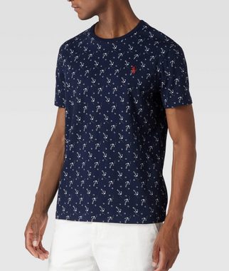 Ralph Lauren T-Shirt Polo Ralph Lauren All-Over Pattern Navy T-Shirt Shirt Custom Slim Fit