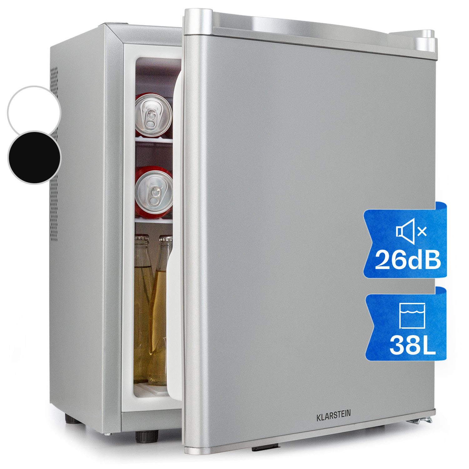 Klarstein Table Top Kühlschrank 10046360, 51 cm hoch, 43 cm breit, Bier Hausbar Getränkekühlschrank Hotel Mini Fridge