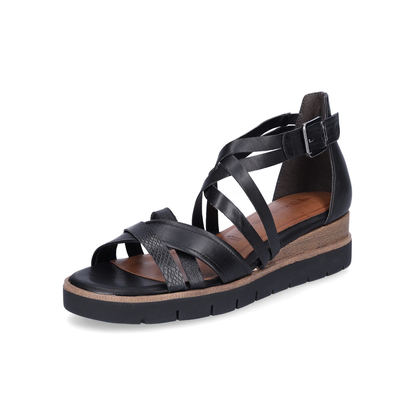 Tamaris Tamaris Damen Keilsandalette schwarz Sandale günstig online kaufen