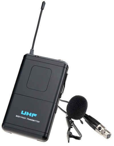 McGrey Mikrofon UB-IK3 Funk Taschensender mit Lavaliermikrofon, Frequenz: 824,550 MHz, Praktischer Gürtelclip auf der Rückseite zur Befestigung