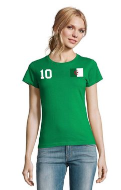Blondie & Brownie T-Shirt Damen Algerien Algeria Sport Trikot Fußball Weltmeister WM Afrika