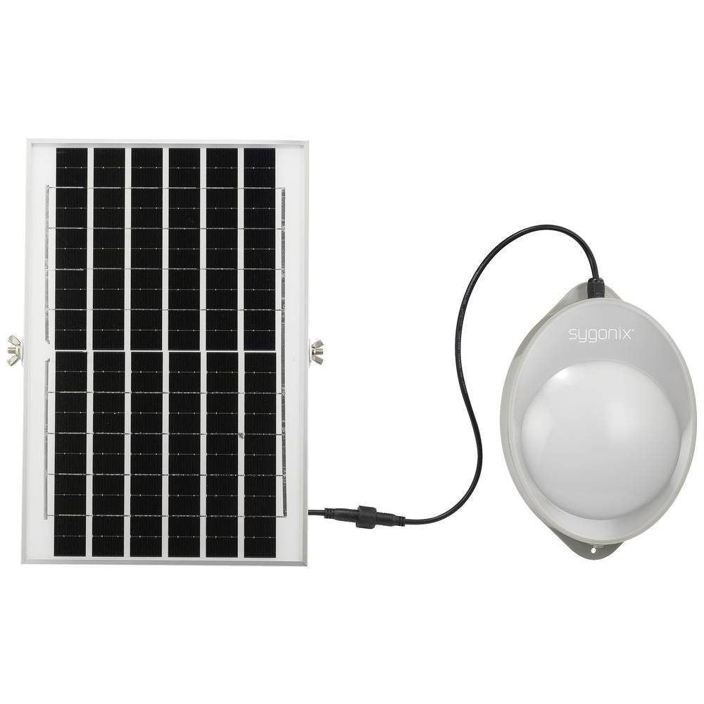 Sygonix Außen-Deckenleuchte SOLAR SENSOR WAND/DECKENLEUCHTE SY-5596934, Akkubetrieb, Mit Sensor, Mit Schalter