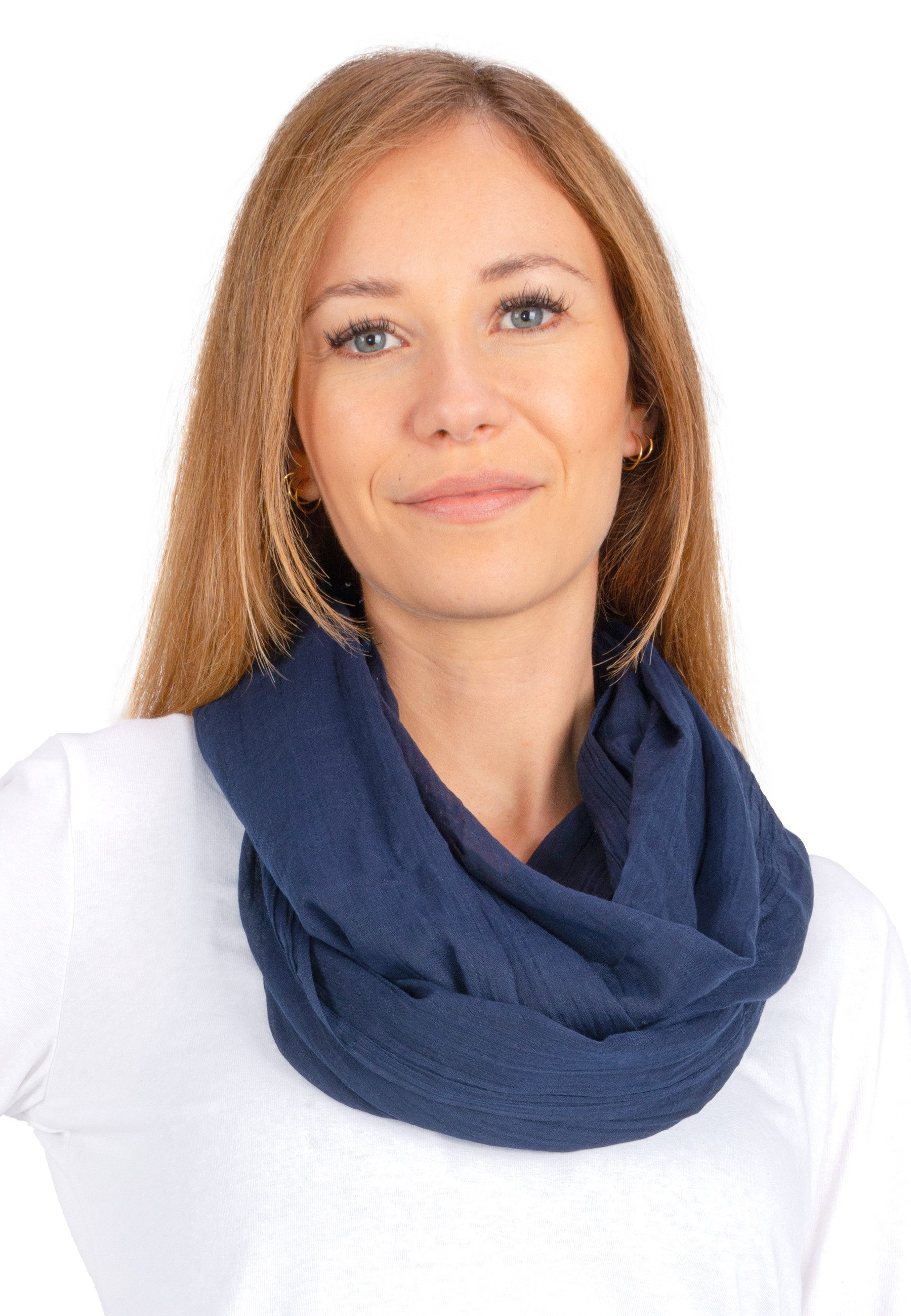 Seasons of April Loop Loop Carina Uni, Leichter & weicher Damen Loop Schal Schlauchschal in uni Farben