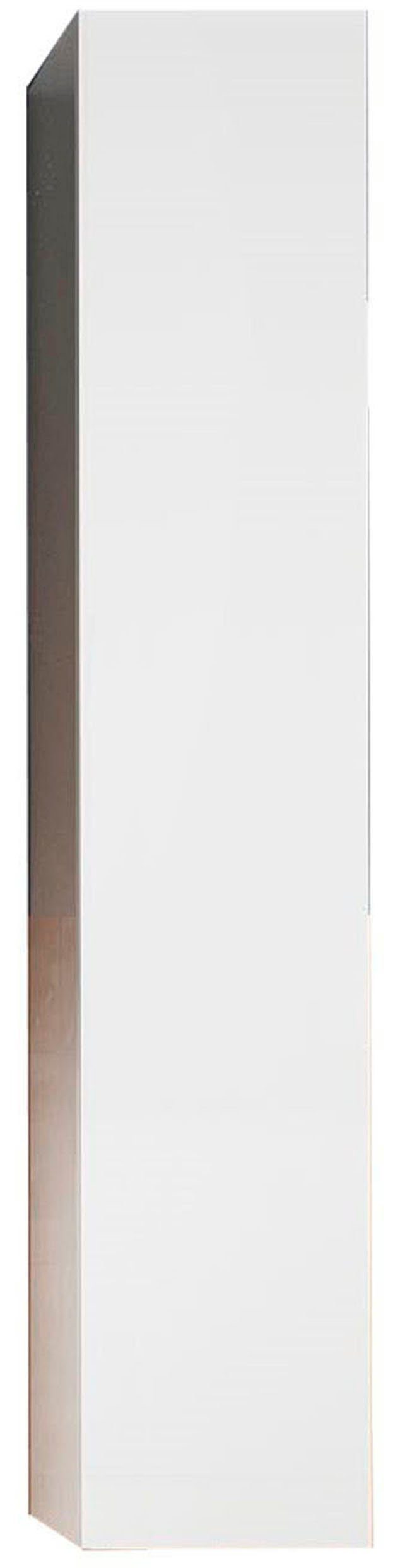 welltime Hängeschrank Start, 1 Tür, Höhe 138 cm, Breite 26 cm, Bad, Flur in Weiß Hochglanz Lack