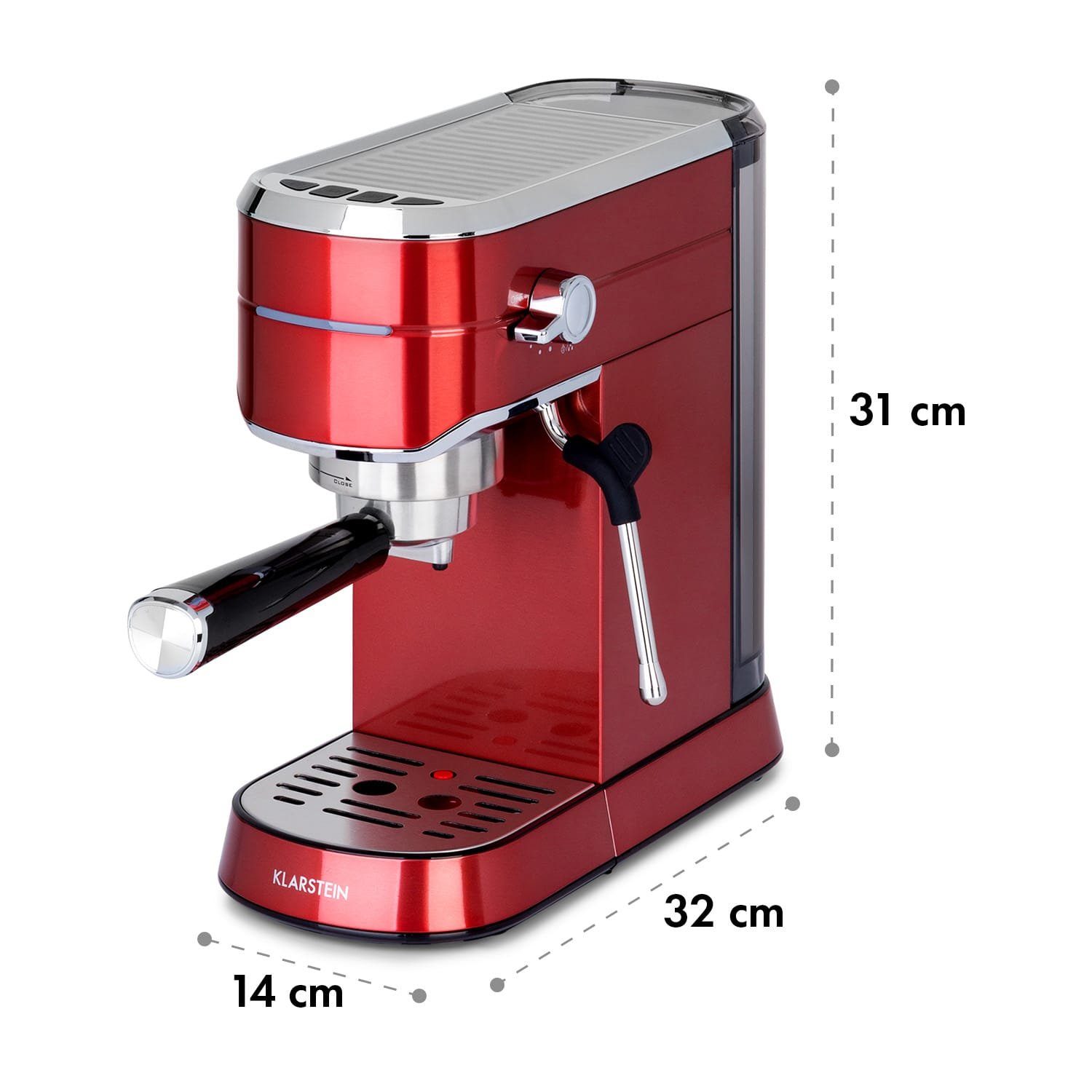 Klarstein Filterkaffeemaschine richtige Stoppfunktion Menge für die Für jede Futura, Tasse