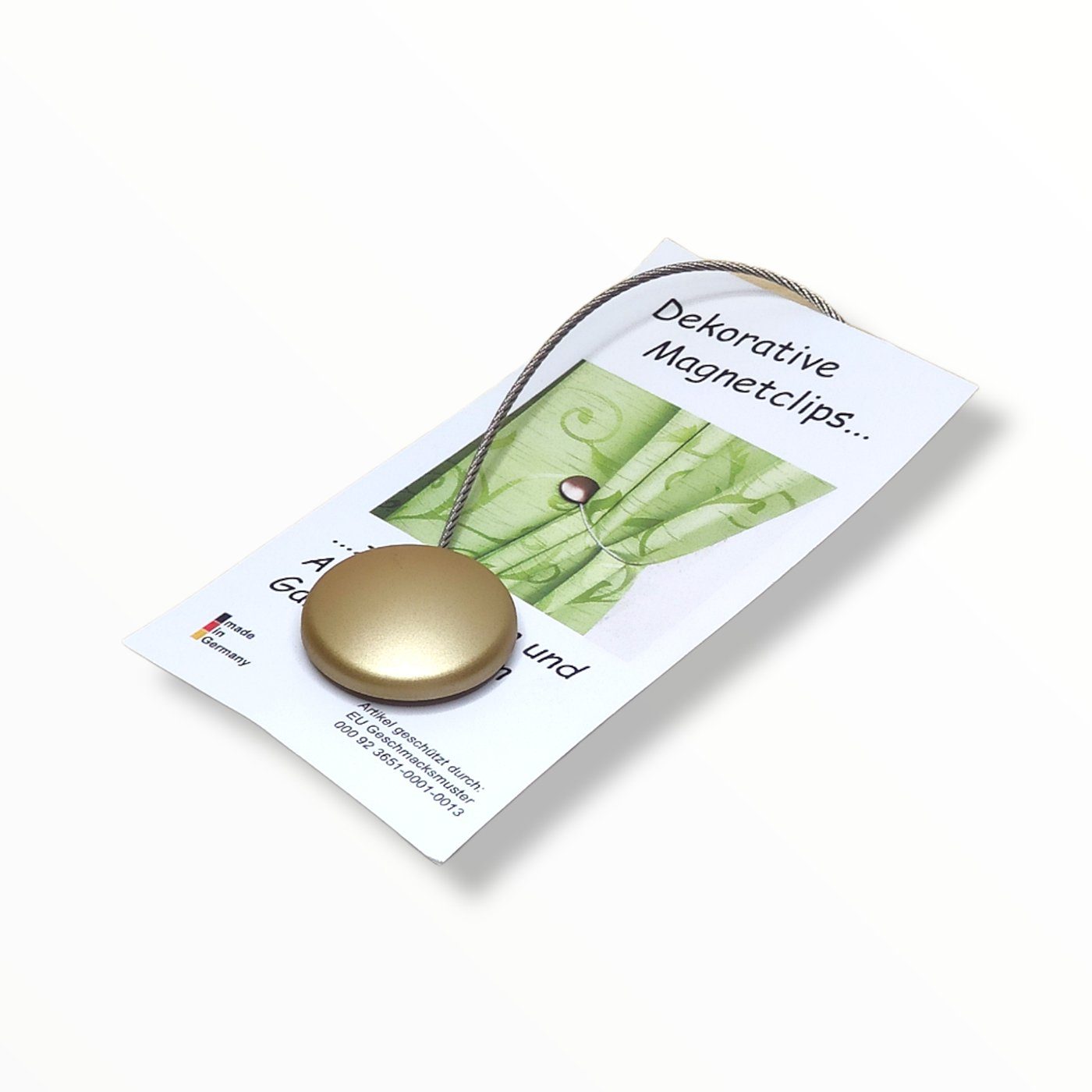 nodeko Magnethalter für Gardinen Raffhalter mit Magnet Ø 28 mm, mit Drahtschlaufe, Vorhänge und Gardinen, Gardinenmagnet – Bild 2 von 5