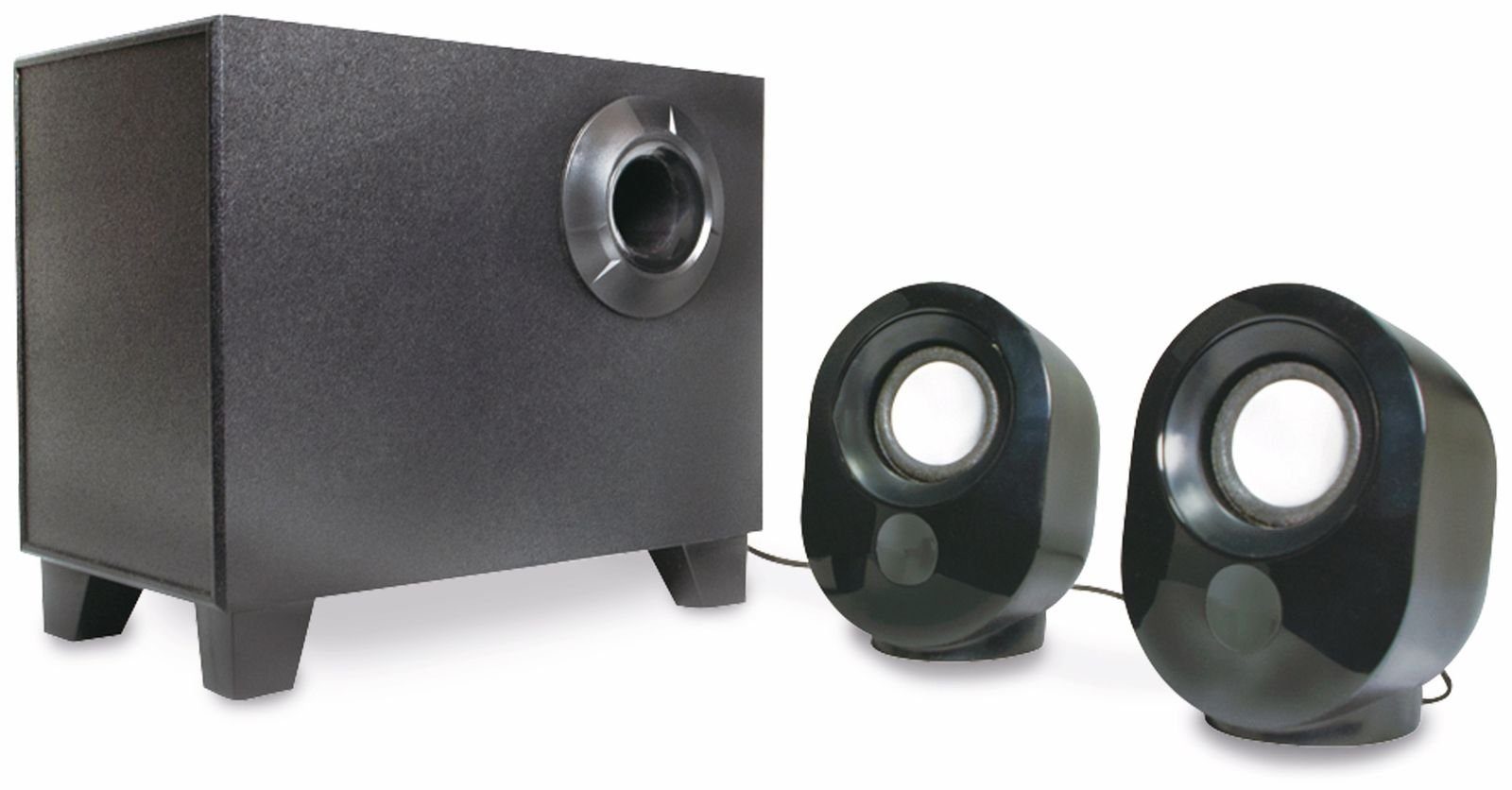LogiLink LogiLink 2.1 Stereo-Lautsprecher SP0045, schwarz PC-Lautsprecher