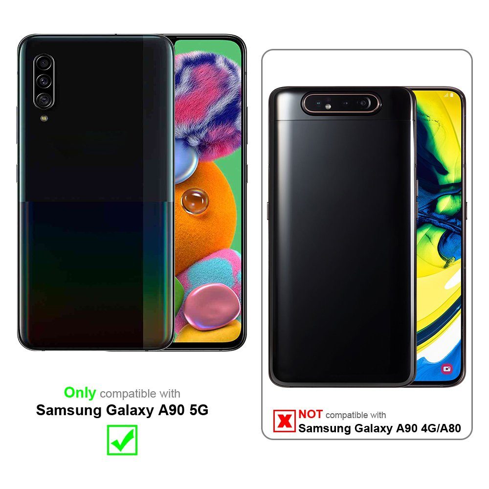 Cadorabo Handyhülle für Samsung Galaxy A90 5G Hülle Samsung Galaxy A90 5G, Hülle Schutzhülle mit Standfunktion, Magnetverschluss und Kartenfach