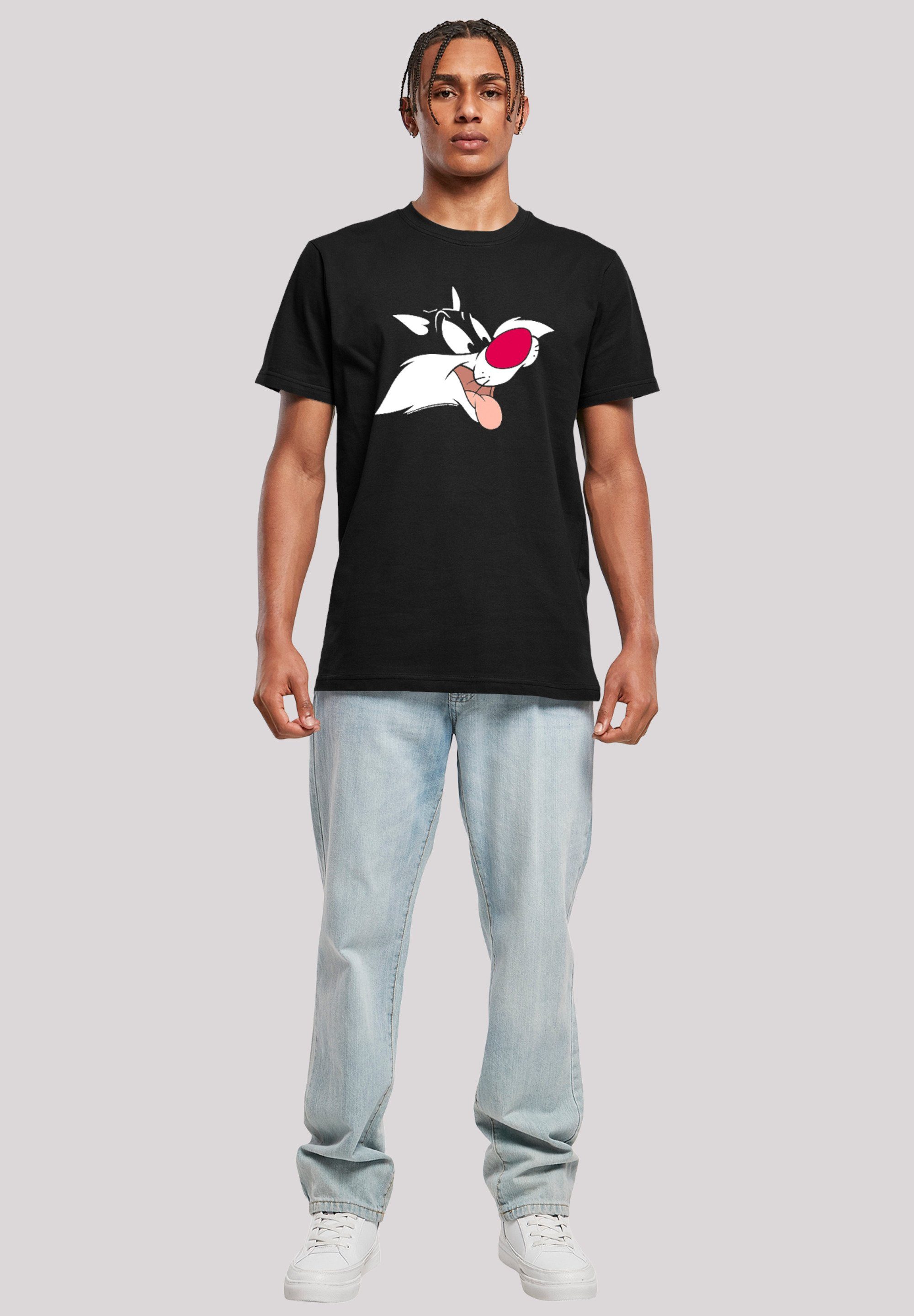 F4NT4STIC T-Shirt T-Shirt Sylvester' Herren,Premium Merch,Regular-Fit,Basic,Bedruckt Tunes 'Looney