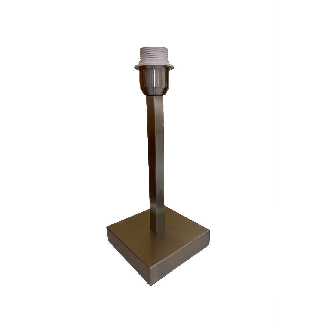 Dirk Davids Leuchten GmbH Tischleuchte Tischlampe Vierkant Nickel Matt Satiniert 1713928, E27