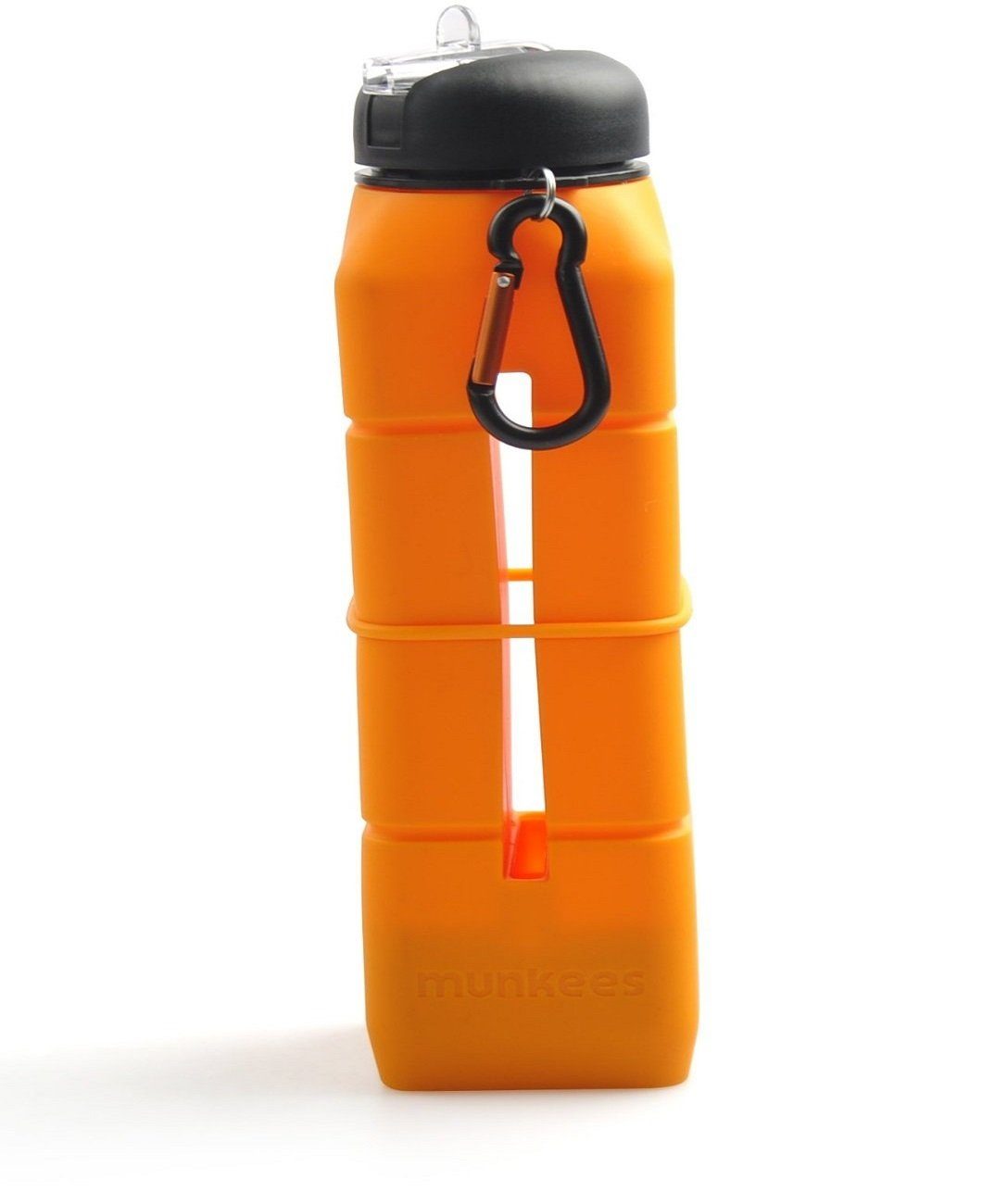 Bottle, orange, 1580 Trinkflasche Sound Silikon