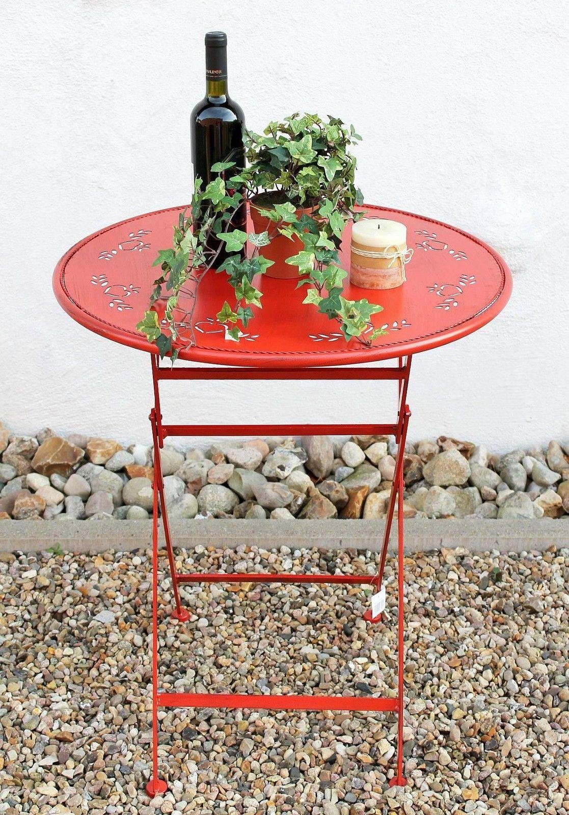 DanDiBo Bistrotisch Tisch Rot Rund Ø65cm günstig online kaufen