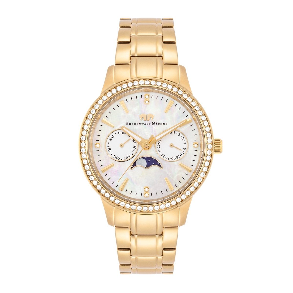 Rhodenwald & Söhne Multifunktionsuhr Amidala gelbgold, mit Quarzwerk günstig online kaufen