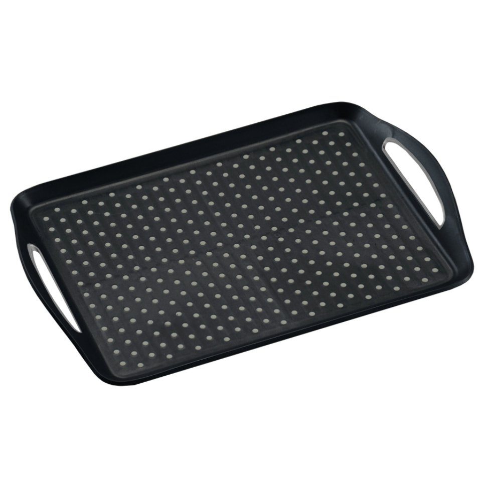 KESPER® Servierteller Serviertablett, rutschfest, schwarz 77201, (1-tlg)