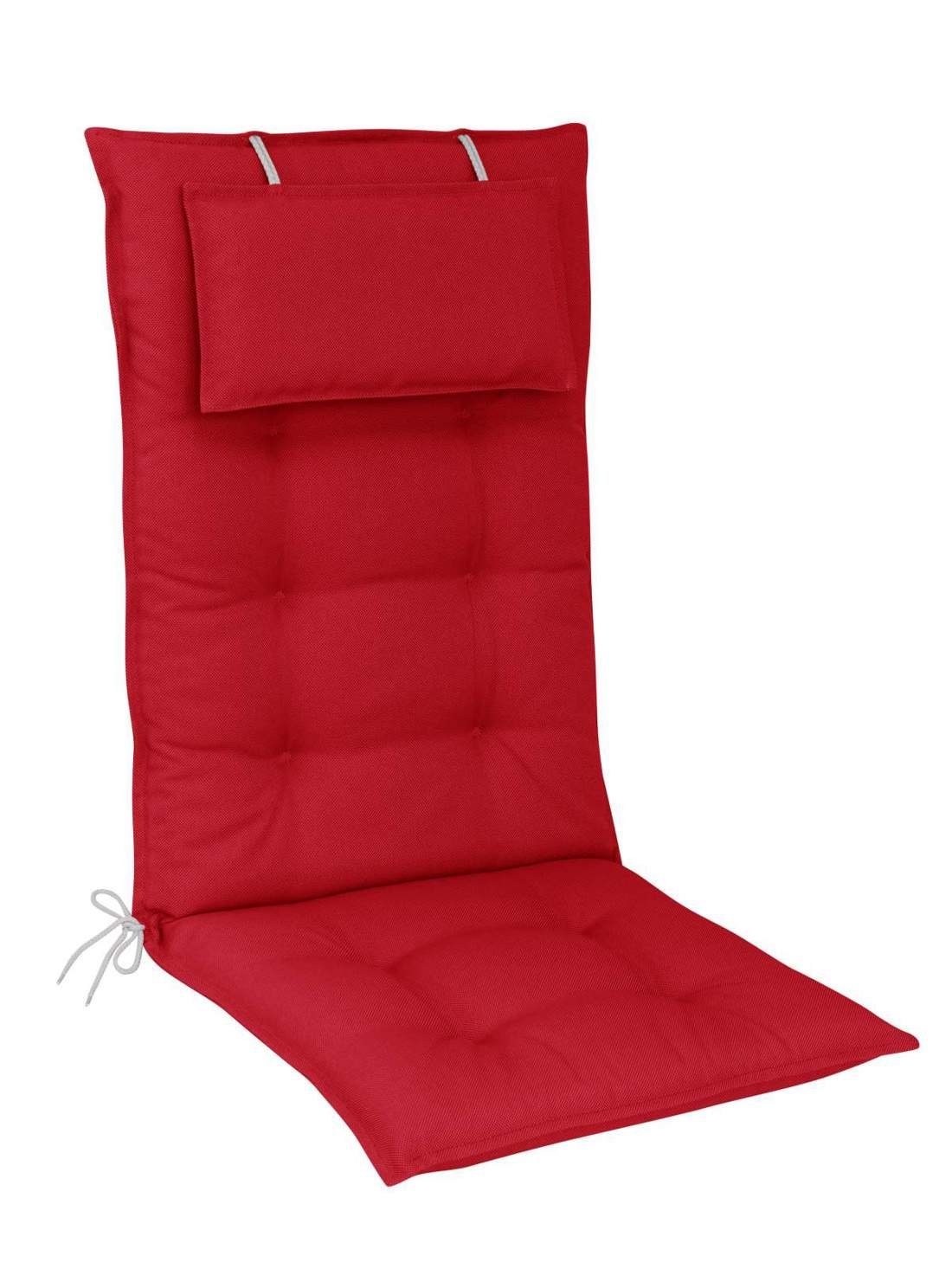 Hochlehnerauflage elGiga Hochlehner-Auflage Marbella Marsala Rot 120 x 50 x 7 cm