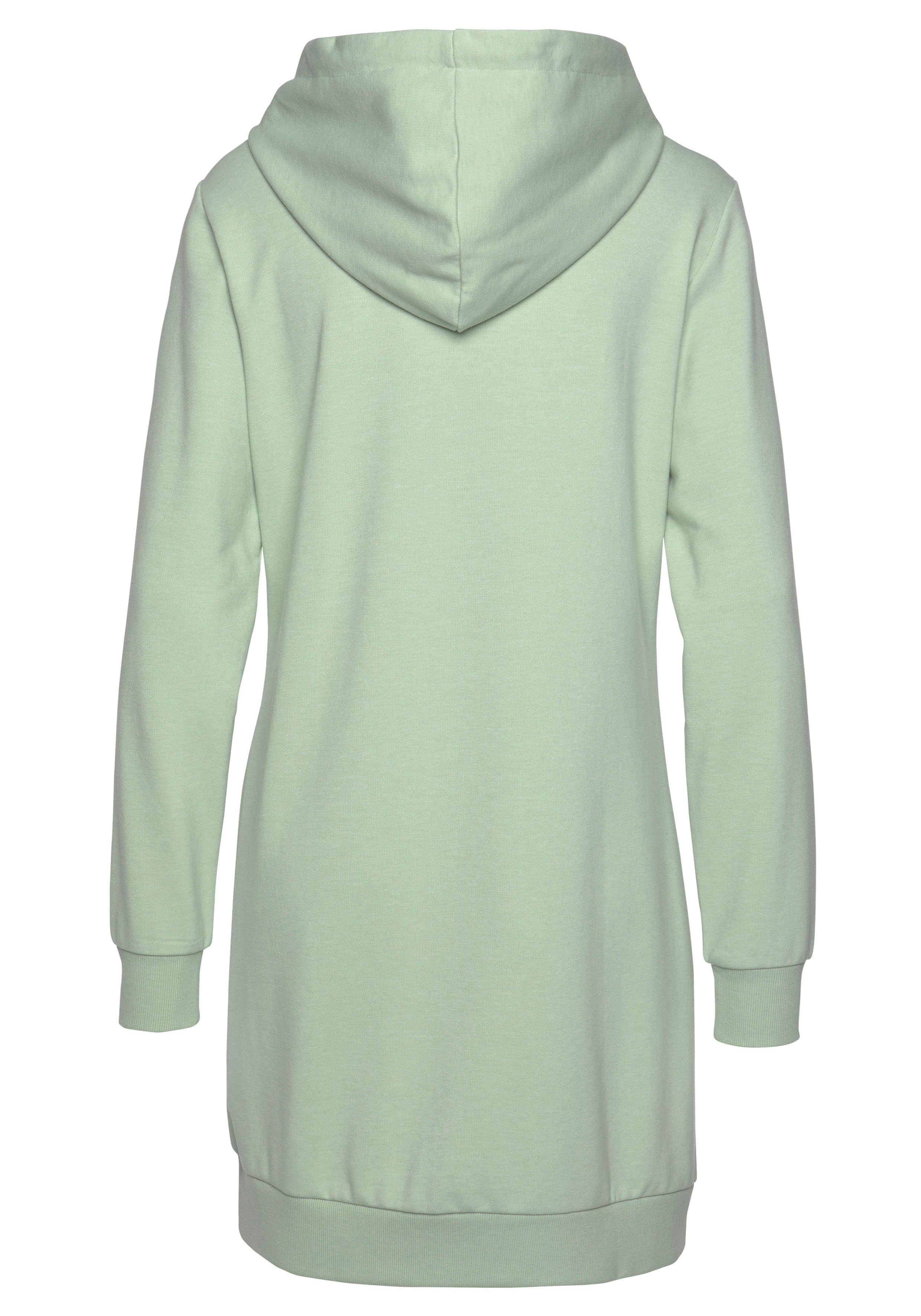 aufwendiger Bench. Sweatkleid Logostickerei mint-melange mit