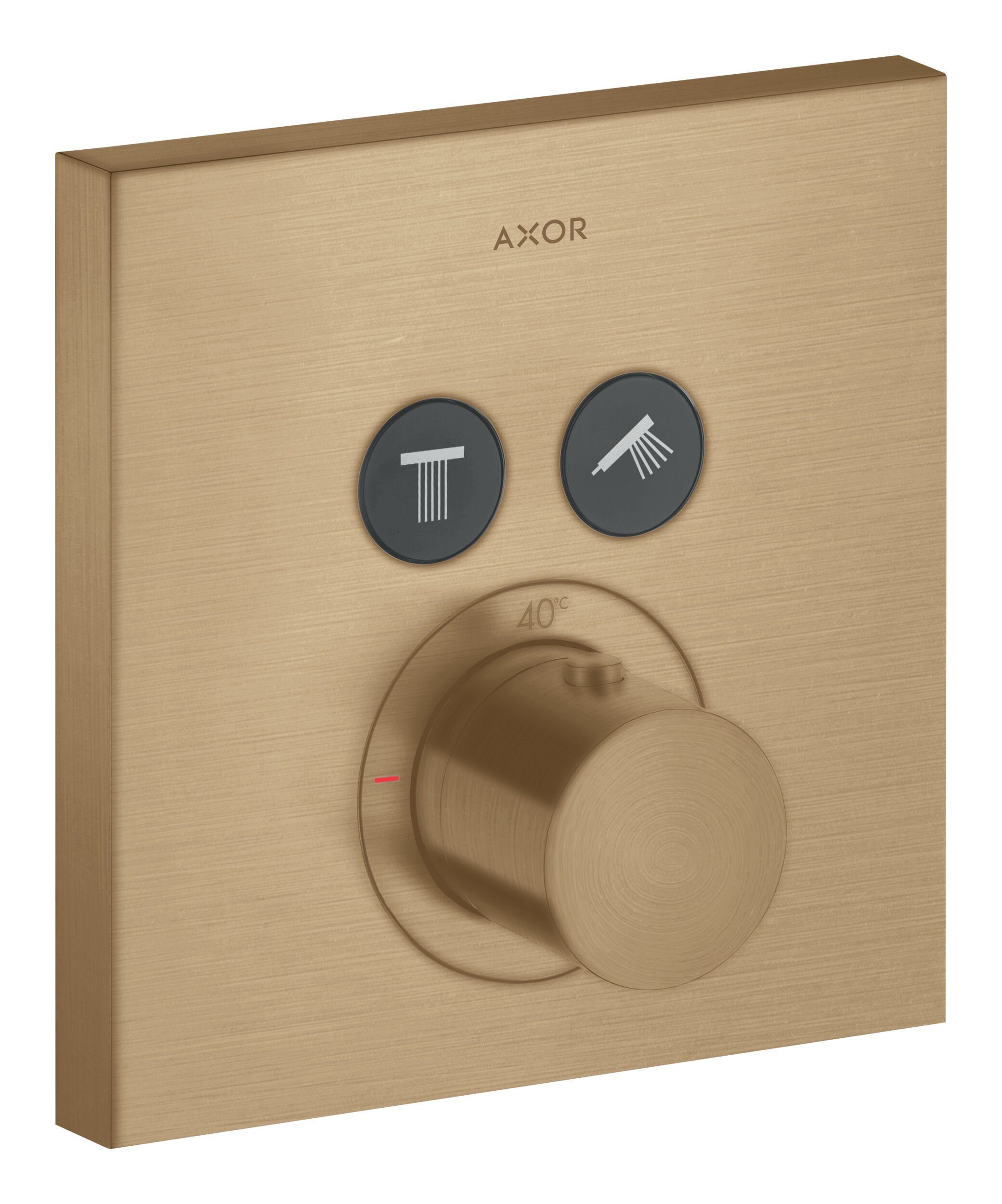hansgrohe Unterputzarmatur Axor ShowerSelect Thermostat eckig für 2 Verbraucher Unterputz - Brushed Bronze