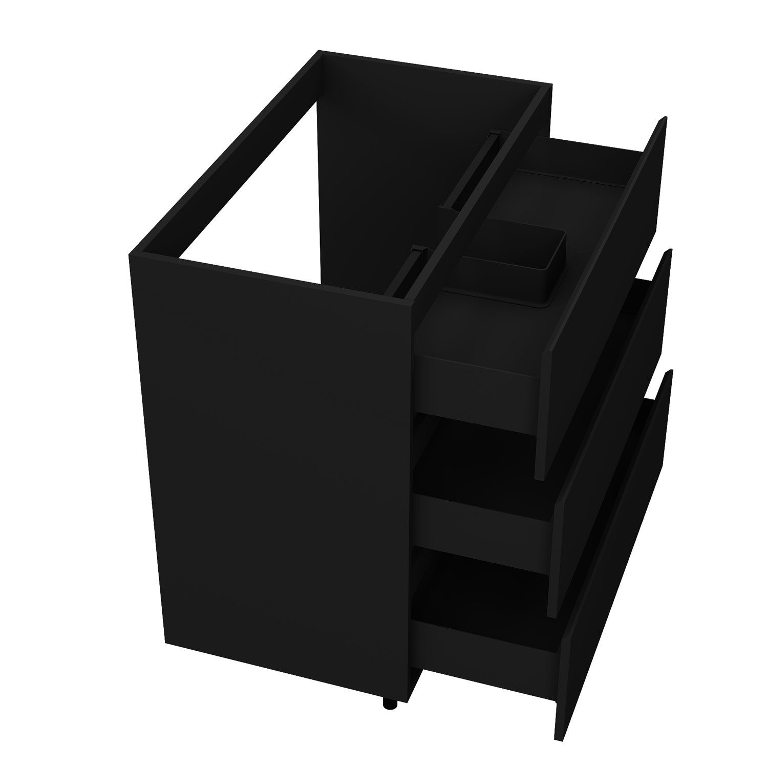 duschspa Waschtisch Unterschrank Waschbeckenunterschrank Waschtischunterschrank Badschrank, 50-120cm Hängeschrank, Matt / Hochglanz – Bild 3 von 5