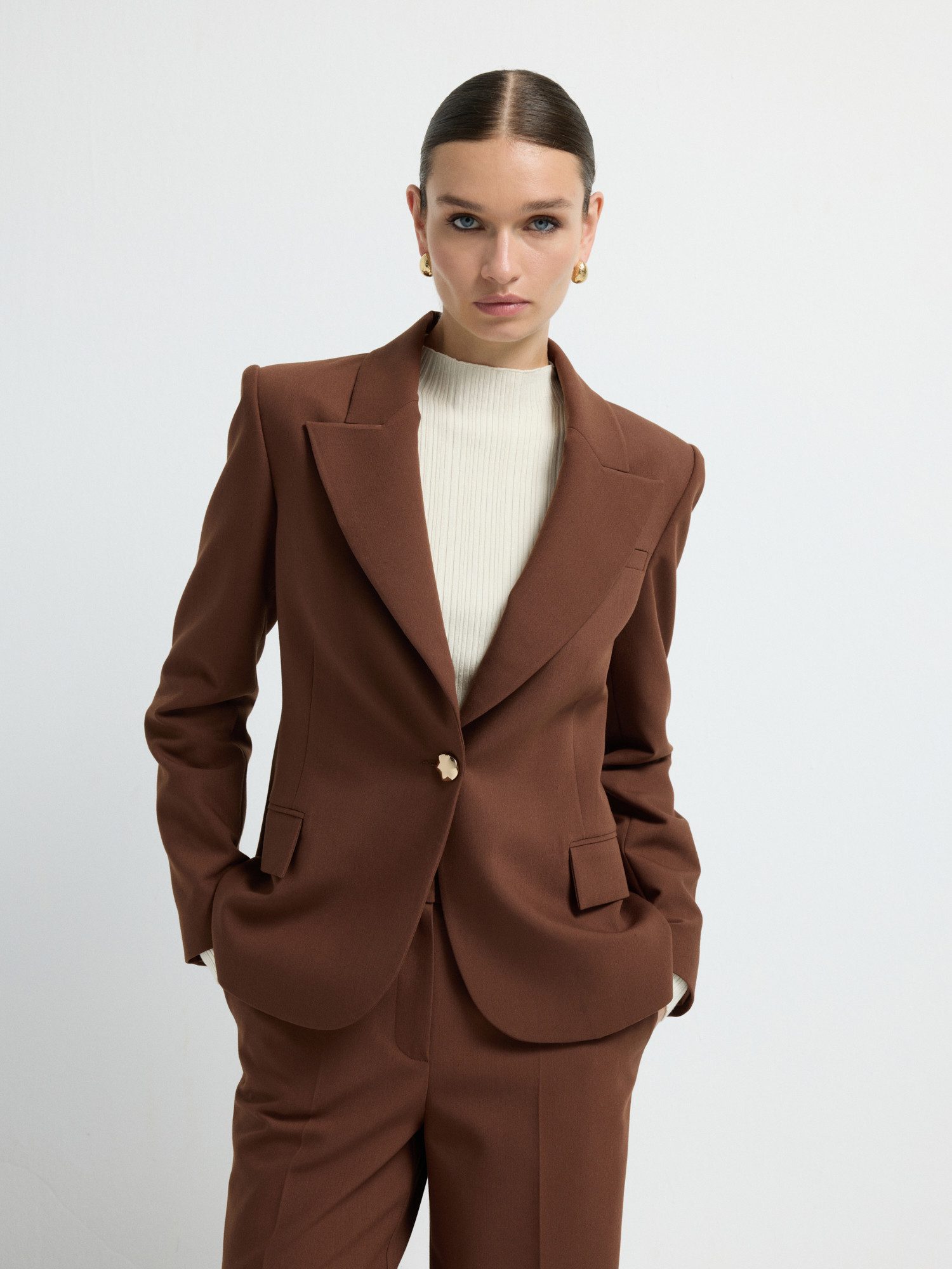 adL Kurzblazer Ein-Knopf-Jacke
