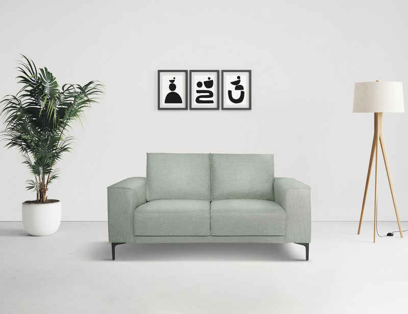 Places of Style 2-Sitzer OLAND 164 cm, im zeitlosem Design und hochwertiger Verabeitung