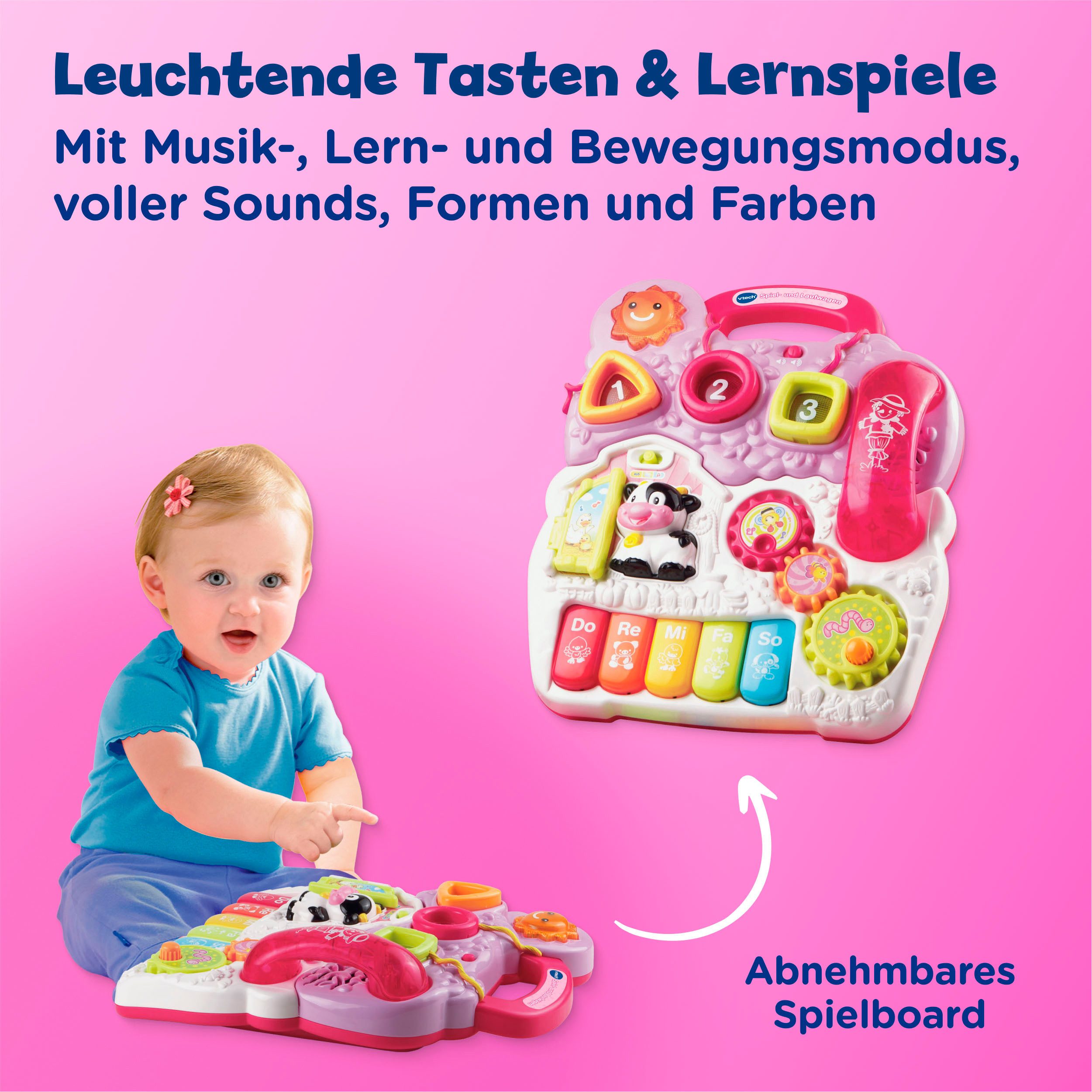 Vtech® Lauflernwagen VTechBaby, Spiel-und Laufwagen, mit 11 Kindermelodien