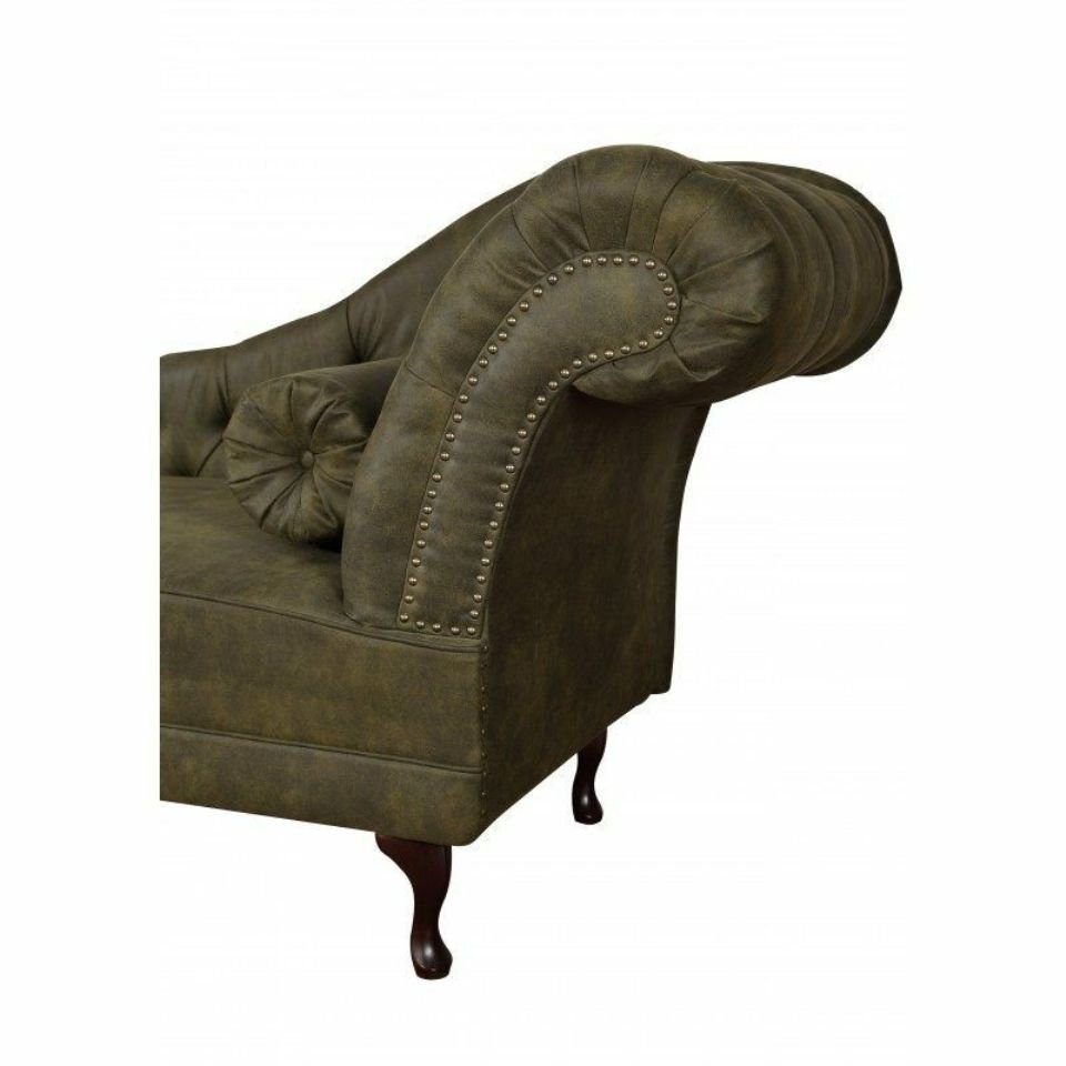 JVmoebel Chaiselongue Chaiselongues Chesterfield Pako Made Vintage Europe Retro, Leder Relax Liege in