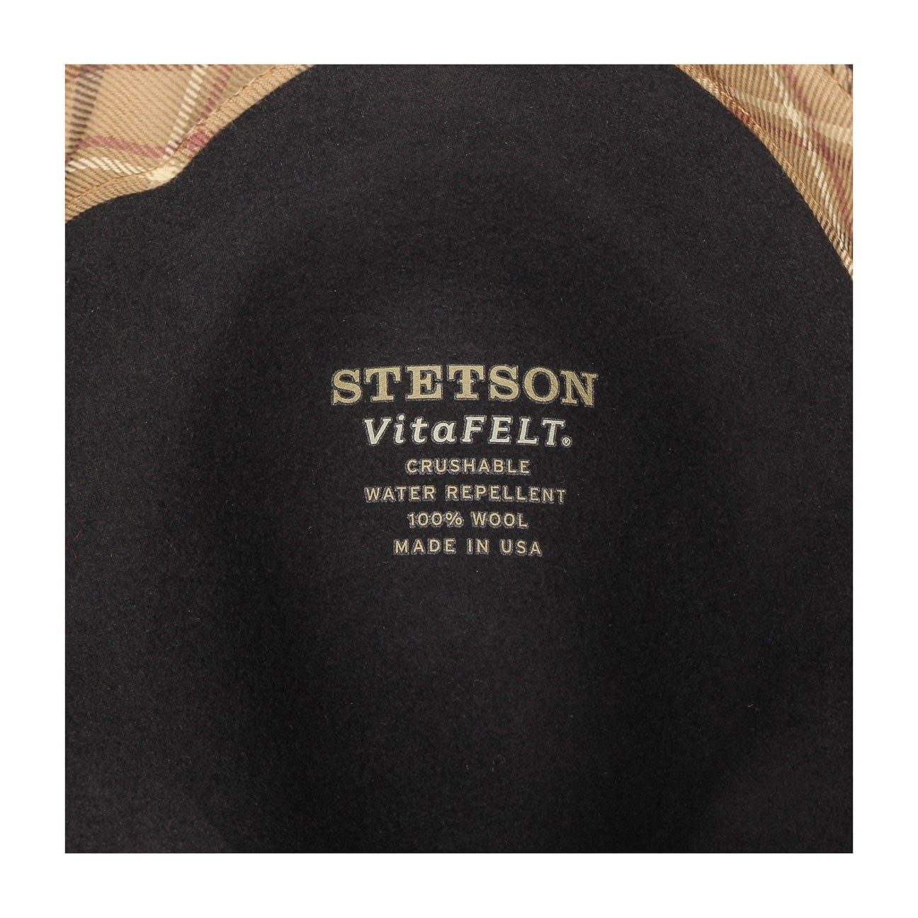 Lederband, Stetson Made in Filzhut schwarz (1-St) mit Filzhut USA