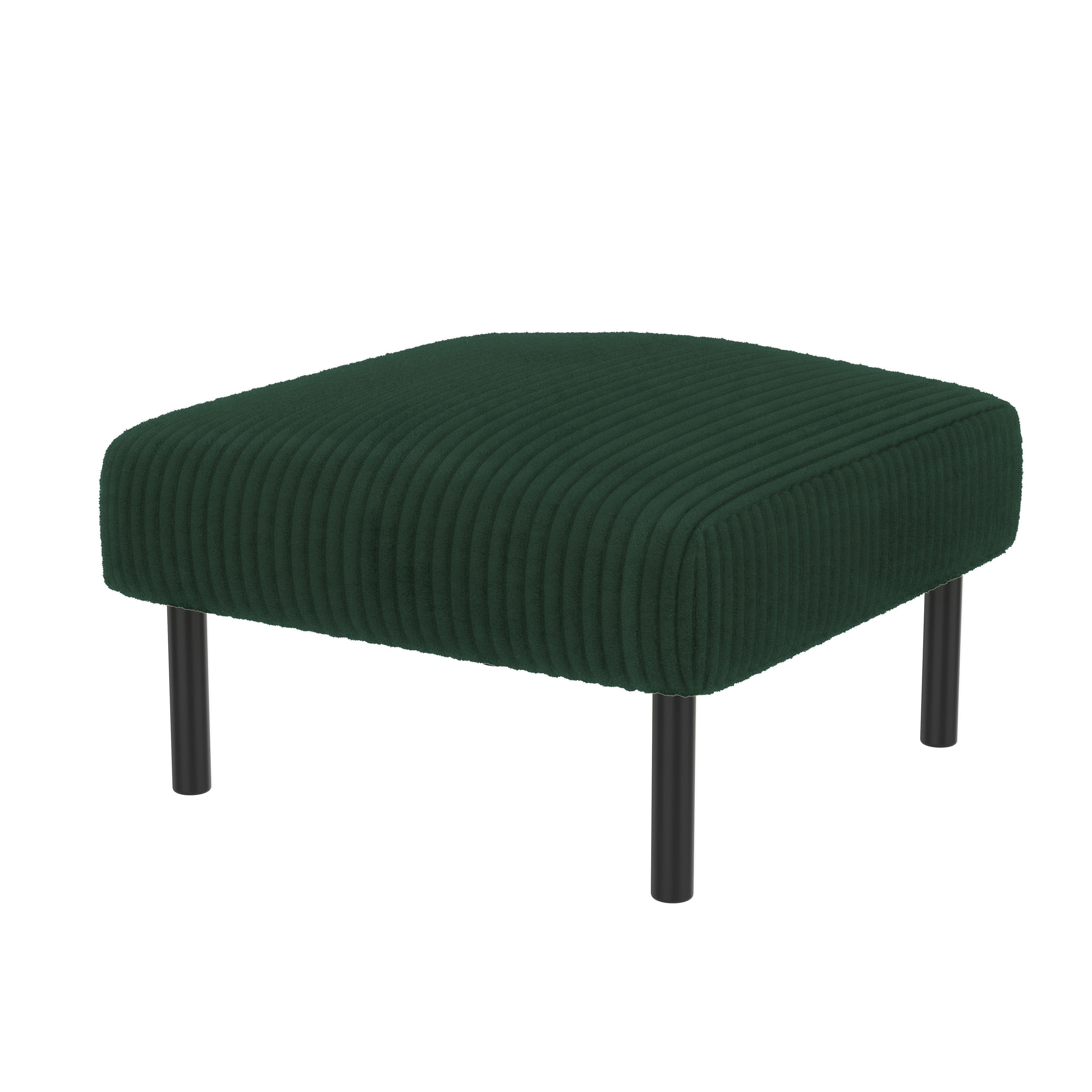 BlingBin Polsterhocker Sitzhocker, Cord-Stoff Hocker mit Metallgestell (Fußhocker, 1 St., 56 × 51 × 39 cm), Vielseitig als Fußbank, Sitzhocker oder Beistelltisch nutzbar