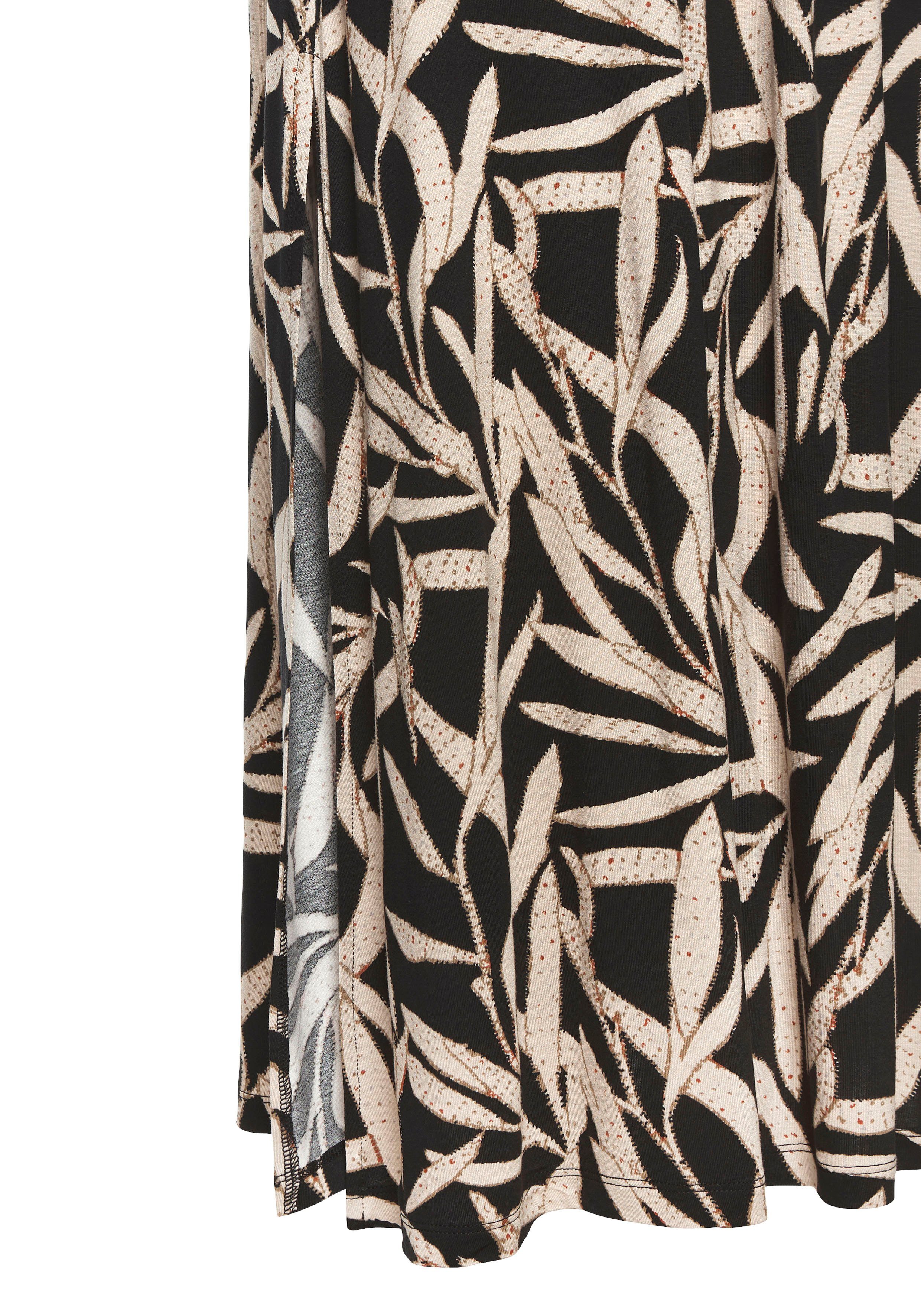 s.Oliver Maxirock mit Alloverdruck, langer Sommerrock mit Schlitz