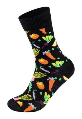 Happy Socks Basicsocken 3-Pack Pickles-Money-Veggi Socks Aus weicher Baumwolle