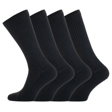 Hirschthal Funktionssocken 2, 4, 8 Paar Funktionssocken Sportsocken Socken Schwarz (2-Paar) Atmungsaktiv