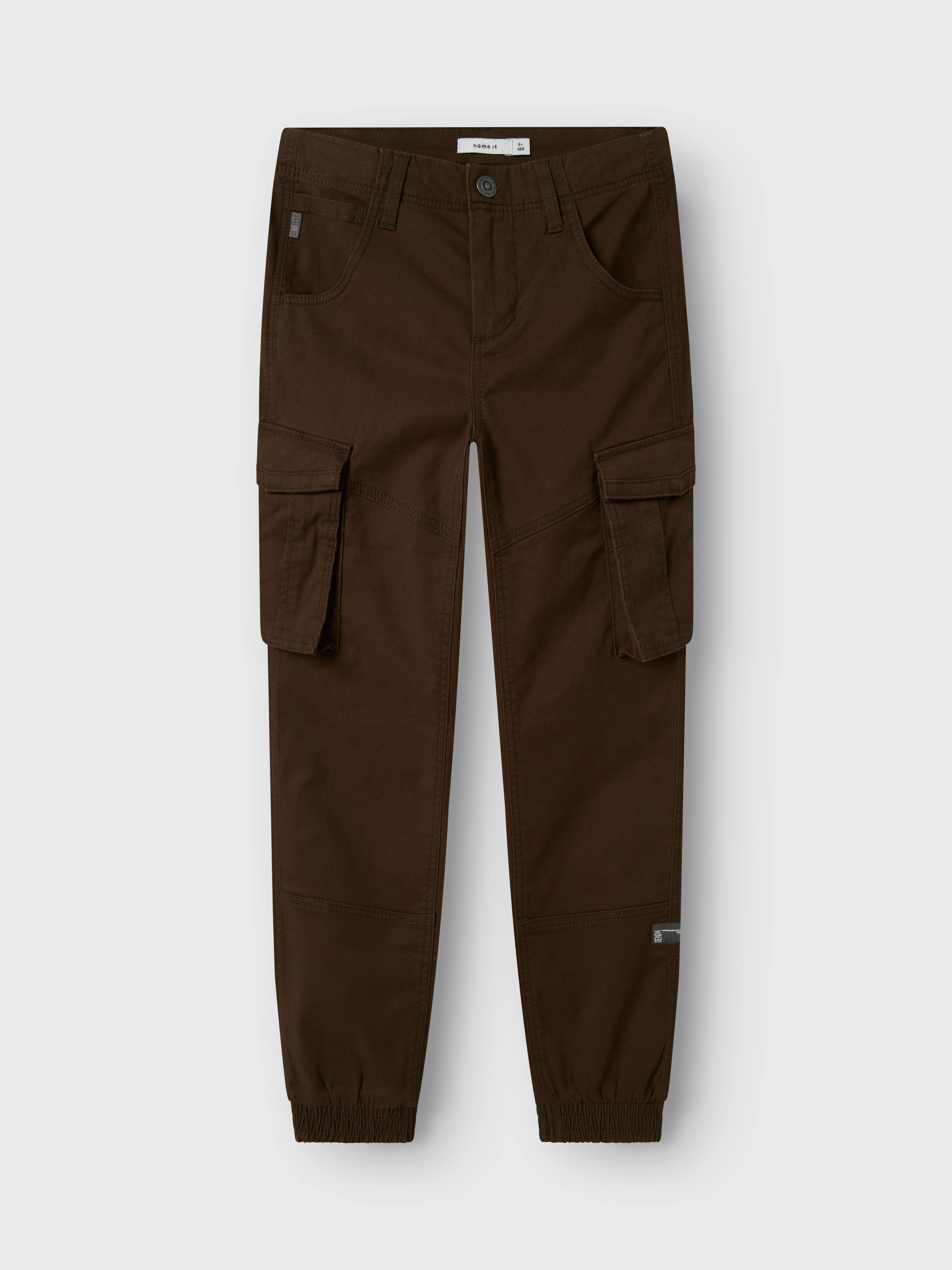Name It Cargohose NKMRYAN – für Jungen mit verstellbarem Bund und Stretchkomfort unifarben, casual, regular fit, Twill