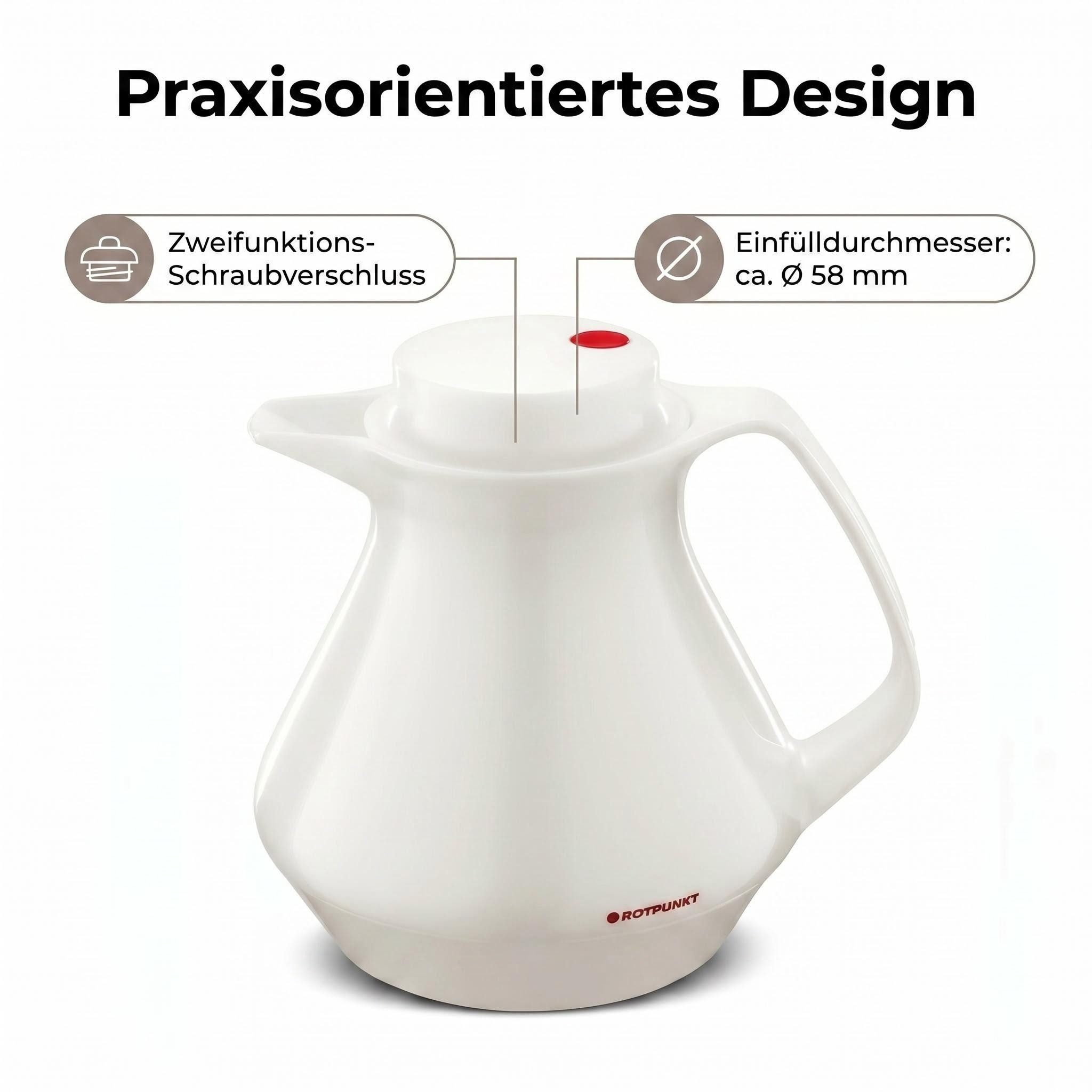 ROTPUNKT Isolierkanne 350, isolierend, BPA-frei, ergonomischer Griff, Drehverschluss
