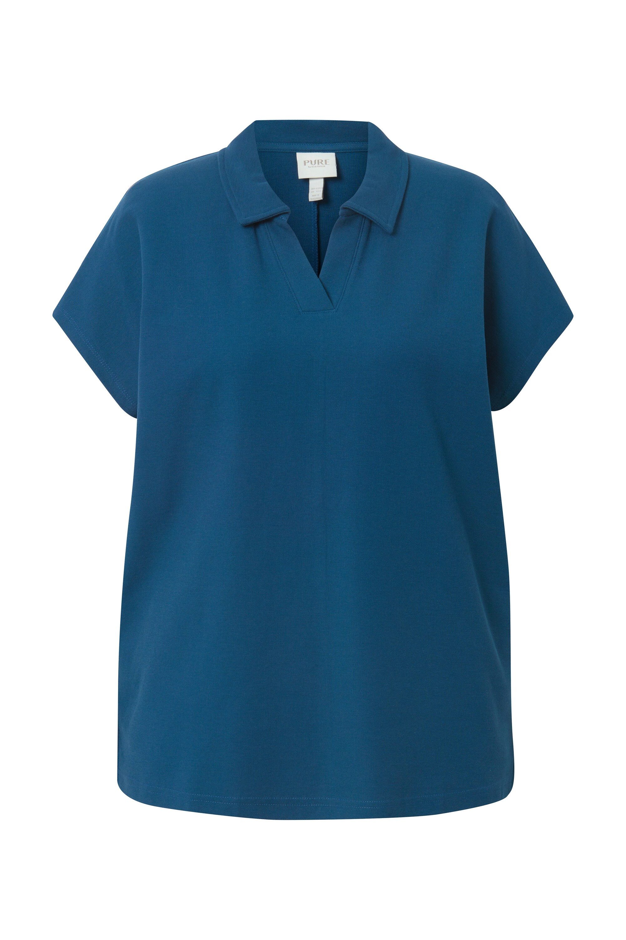 Ulla Popken Poloshirt Poloshirt Oversized Polokragen günstig online kaufen