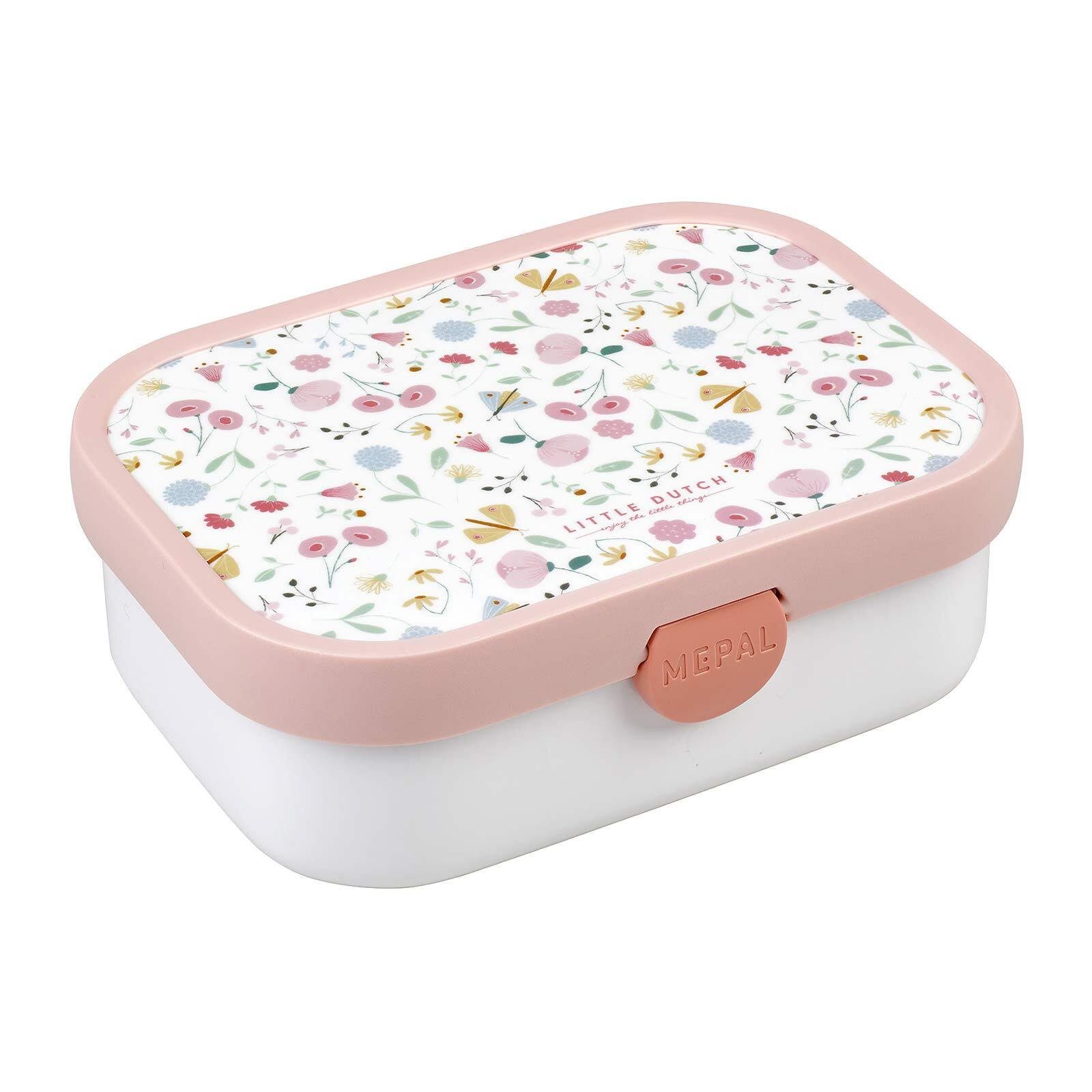 Mepal Lunchbox Campus Brotdose 700 ml, Acrylnitril-Butadien-Styrol (ABS), (1-tlg), Spülmaschinengeeignet Flowers & butterflies