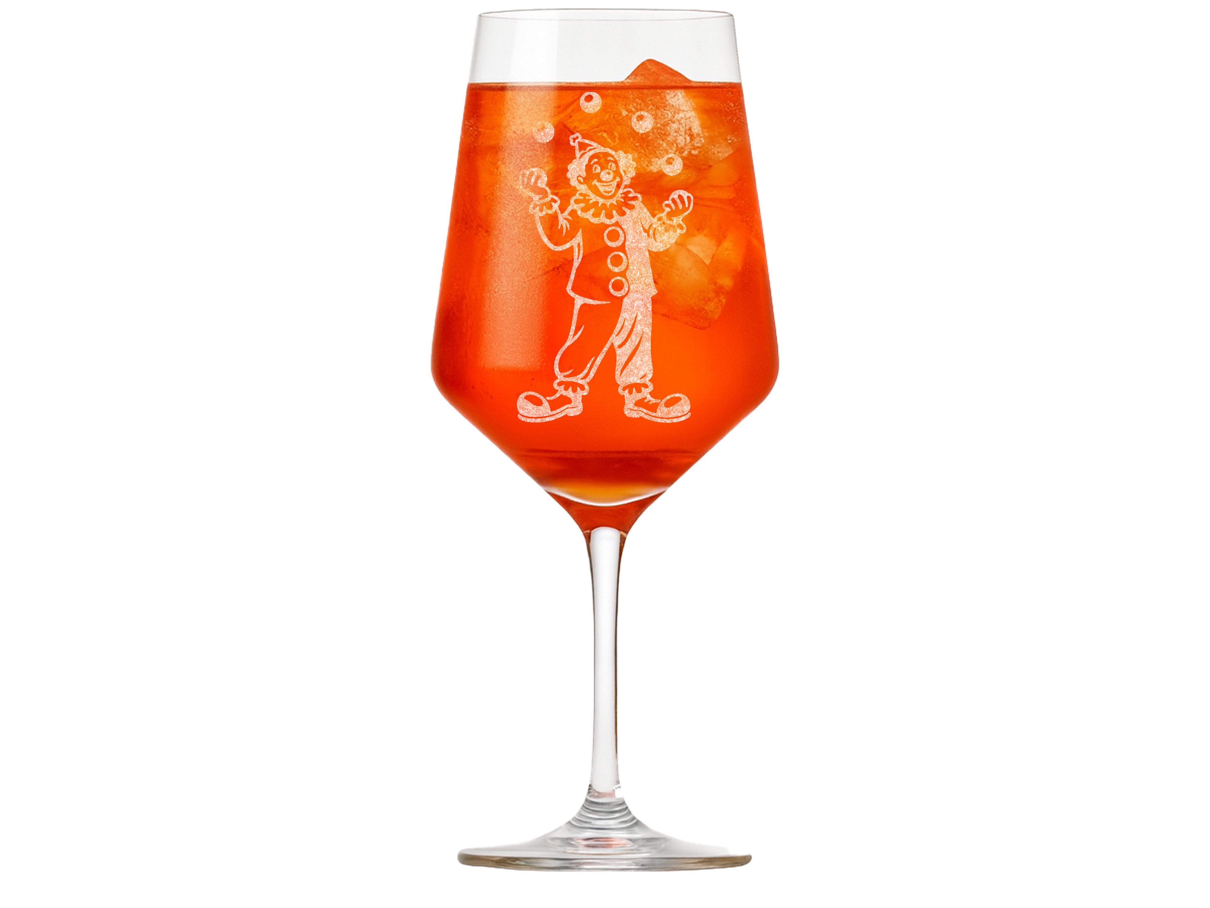 Valhalla Weinglas Gravur Clown 350ml spülmaschinenfest, 1-tlg., Glas, Atemberaubende Darstellung