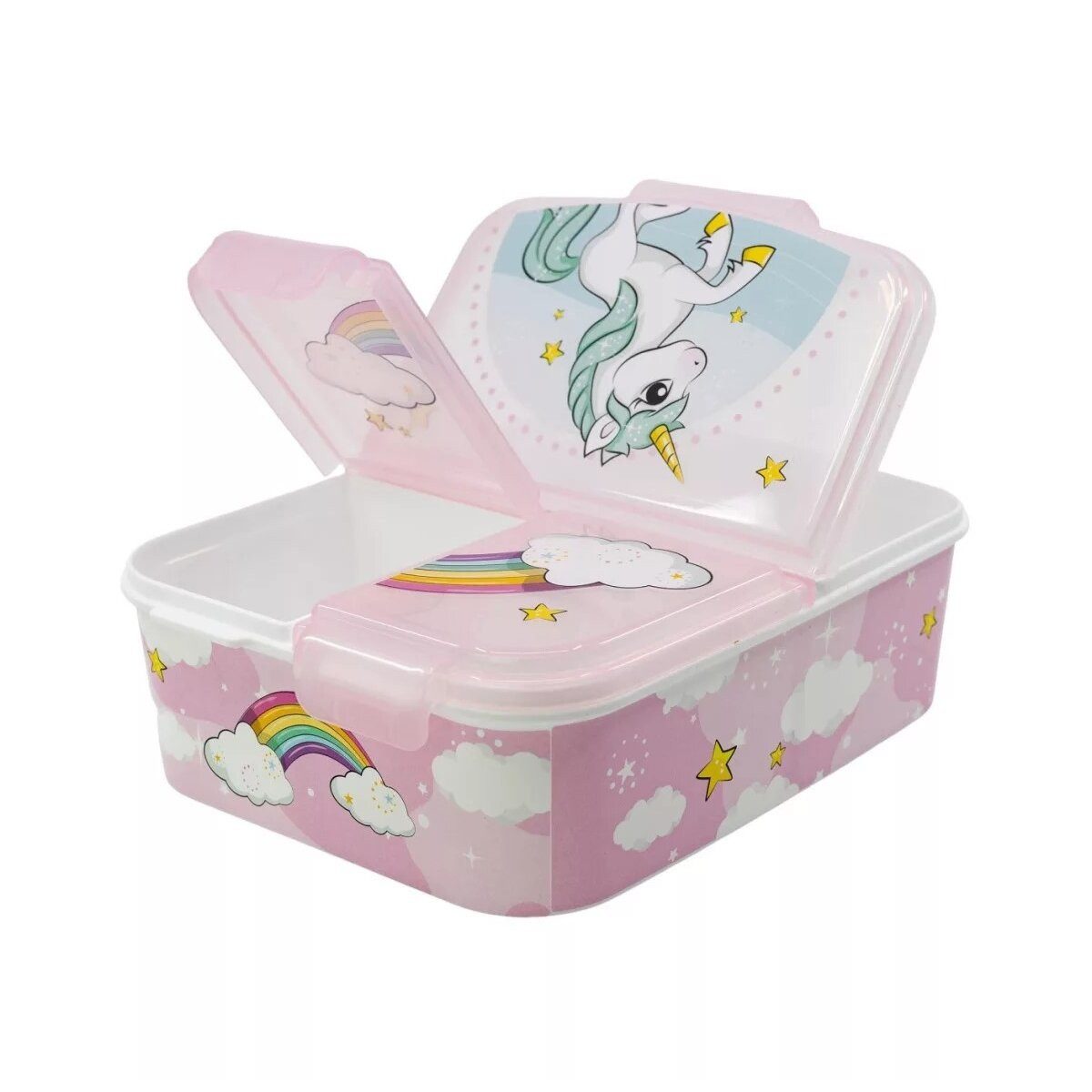 einhorn Lunchbox Einhorn Range mehrfach unterteilte Lunchbox, Sandwichbox, 100% Kunststoff, (1-tlg)