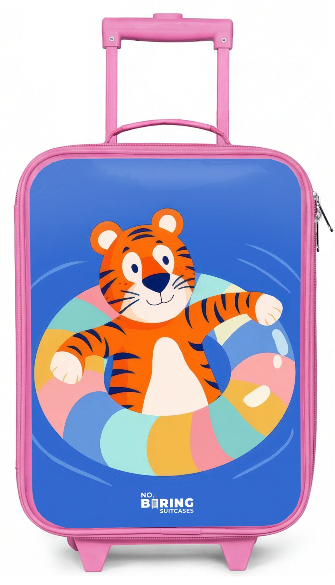 Kinderkoffer mit leuchtende Räder - Tiger - Schwimmband - Wasser