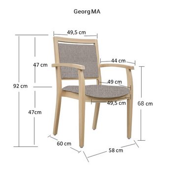 einrichtungsdesign24 Armlehnstuhl Seniorenstuhl mit Armlehnen Georg