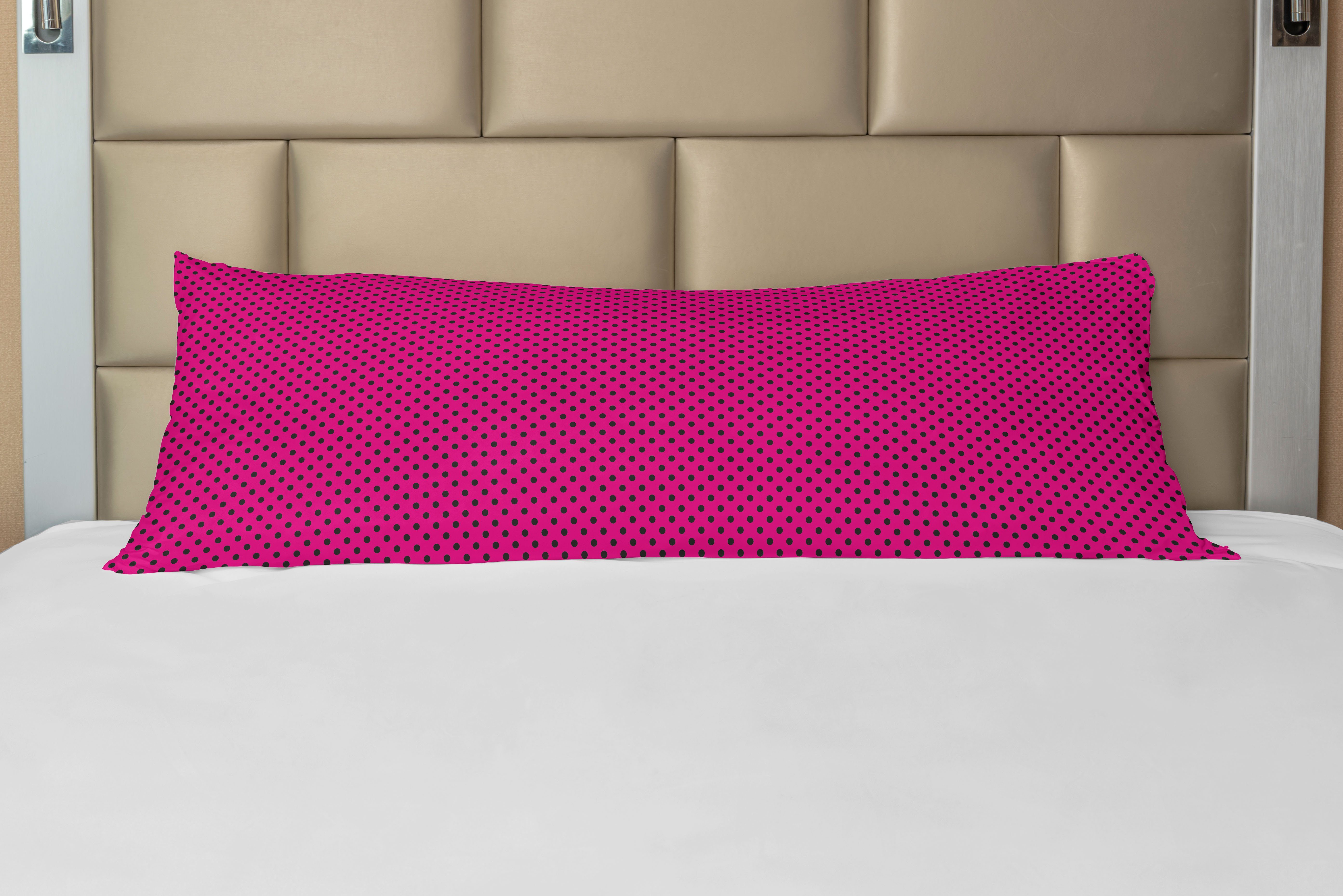 Hot Deko-Akzent Abakuhaus, Pink Pop-Art Dots Langer Kissenbezug, inspiriert Seitenschläferkissenbezug