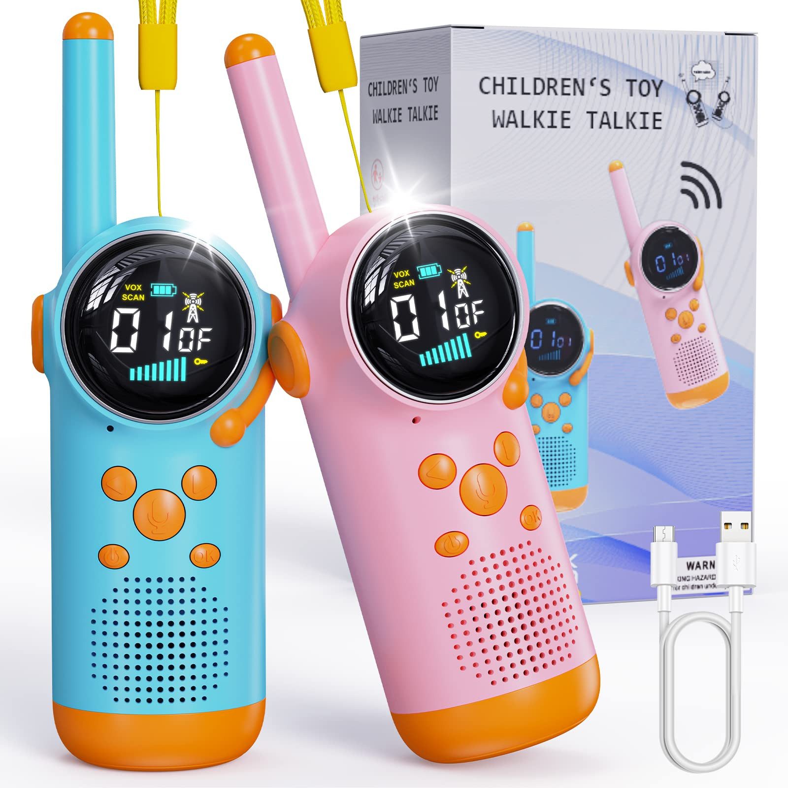 Walkie Talkie Tragbare Walkie Talkie für Kinder mit LCD-Bildschirm