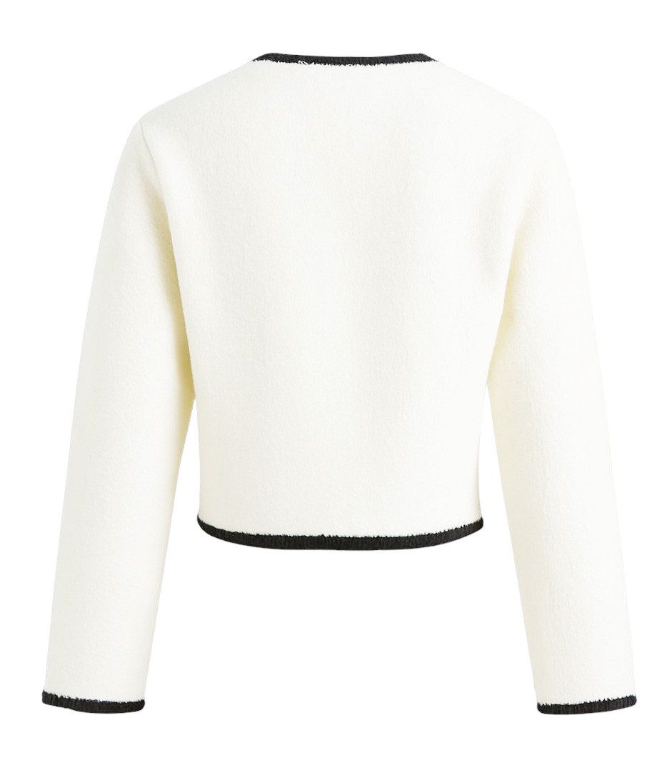 Mississhop Kurzjacke Damen Bouclé-Blazer mit Kontrastpaspeln – stilvoller K günstig online kaufen