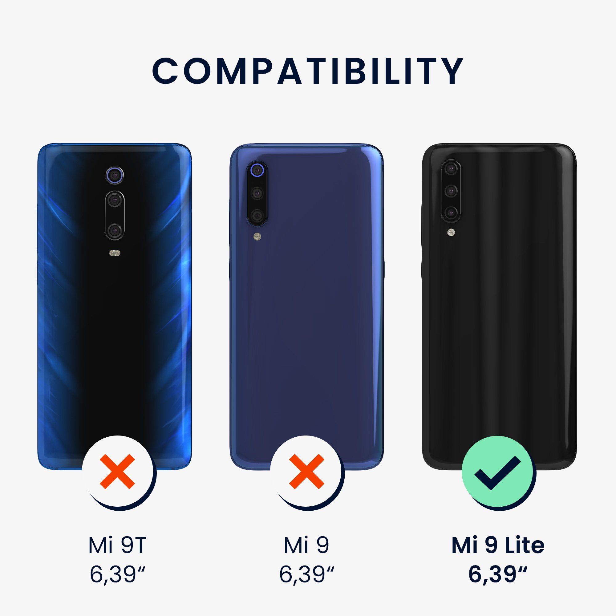 kwmobile Handyhülle Handyhülle für Xiaomi Mi 9 Lite Hülle, Silikon Case metallisch schimmernd - Schutzhülle Cover