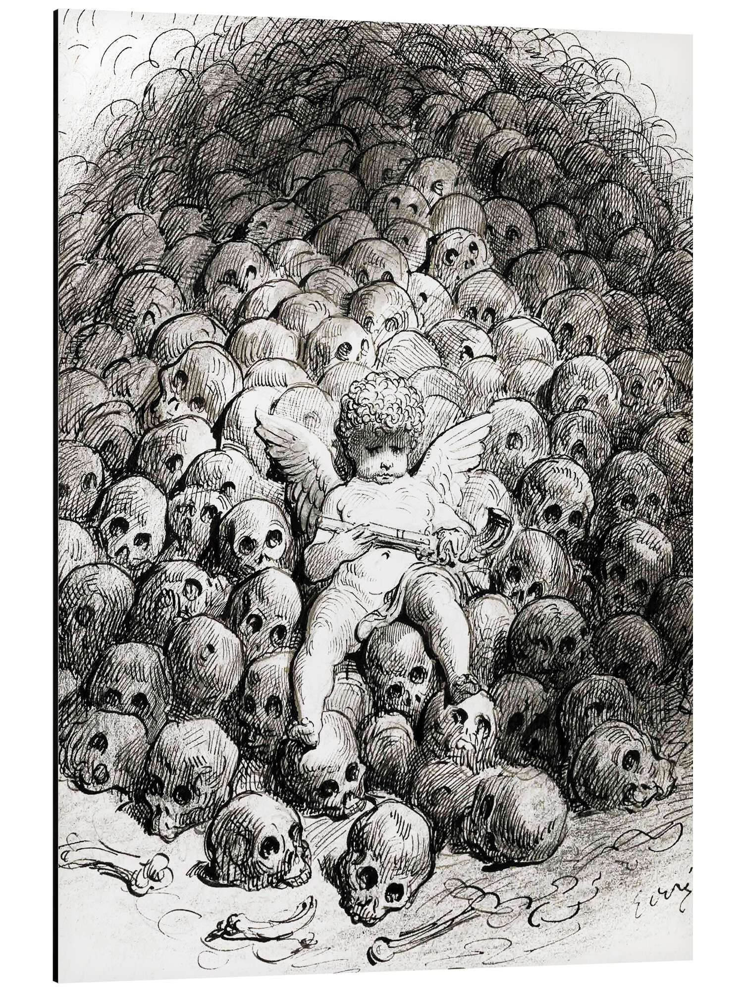 Posterlounge Wandbild Liebe reflektiert über Tod, Gustave Doré, erhältlich als Poster, Leinwandbild, Wandsticker oder Acrylglasbild