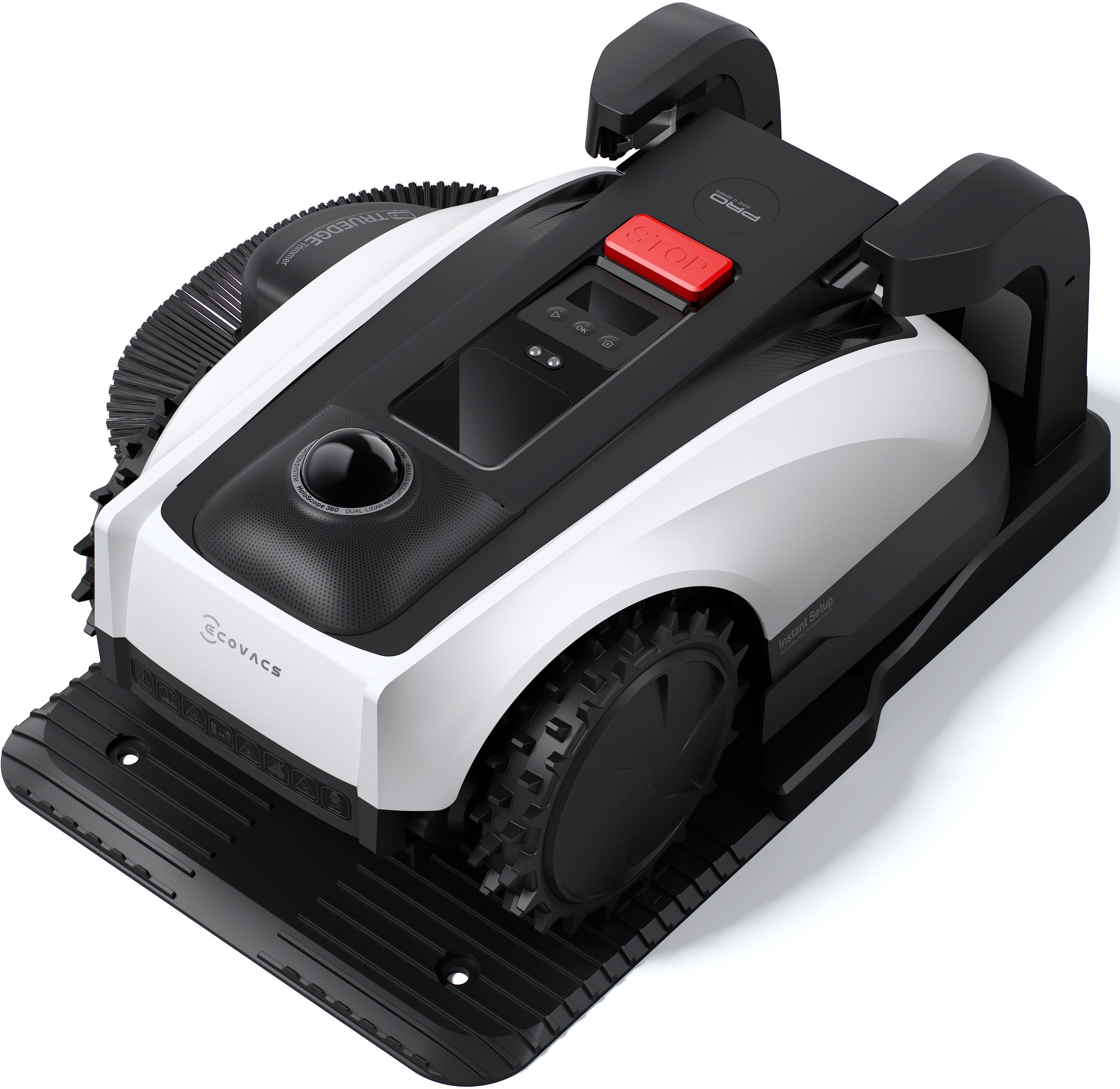 ECOVACS Rasenmähroboter GOAT O1200 LiDAR PRO, bis 1200 m² Rasenfläche, (Trimmer (8500 rpm), mit bahnbrechender Dual-LiDAR Navigation für Gärten